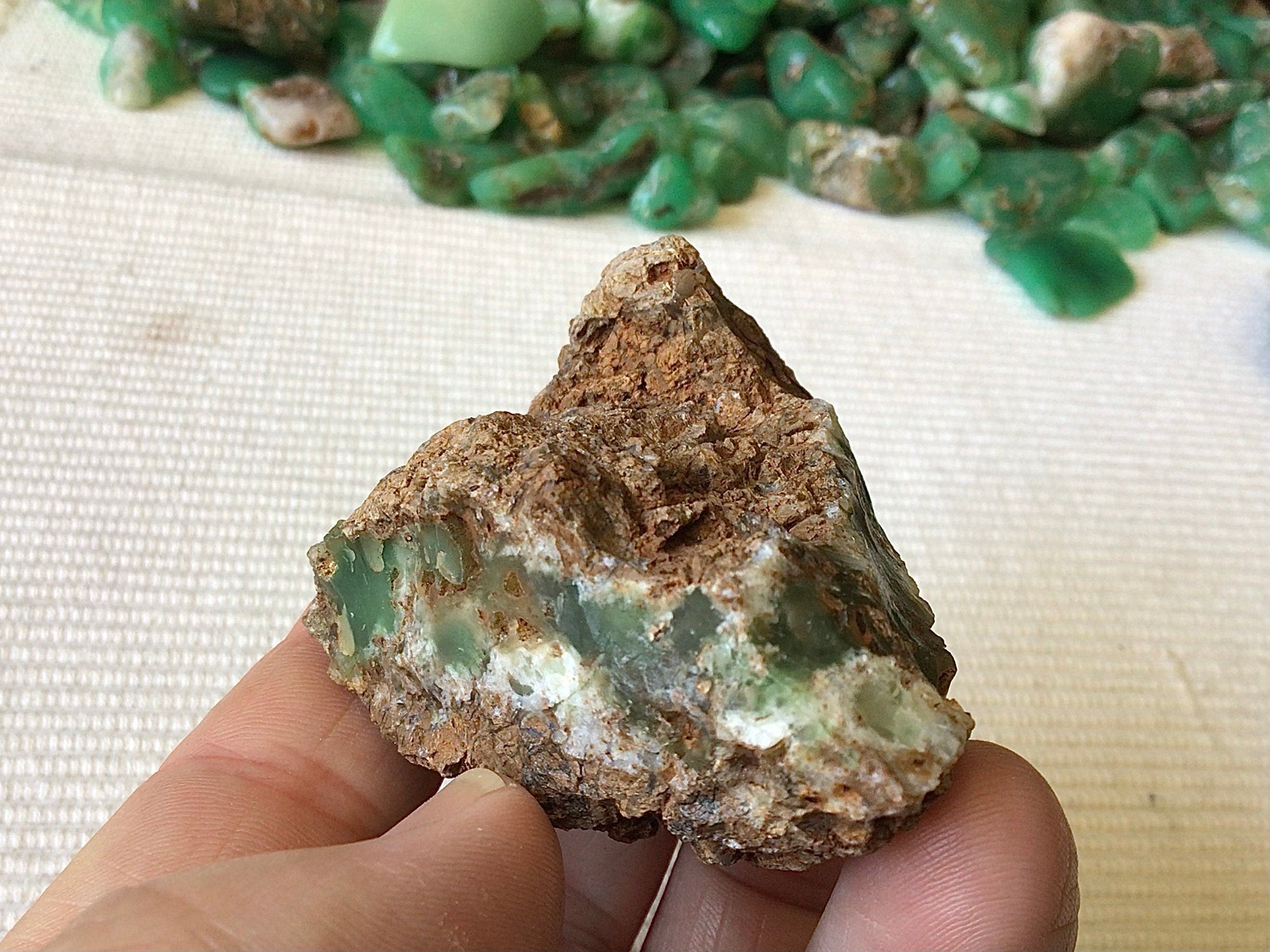 74g Rough Chrysoprase Piece 5B