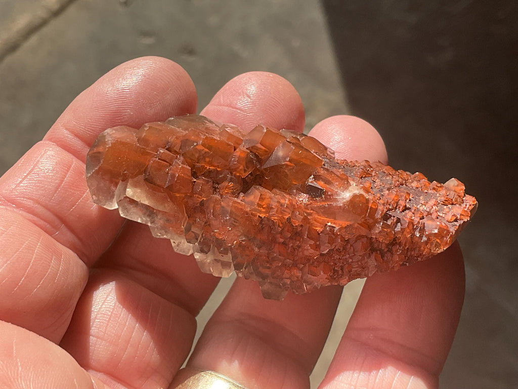 50g “Red Pagoda” Calcite Specimen 6C from Hubei, China
