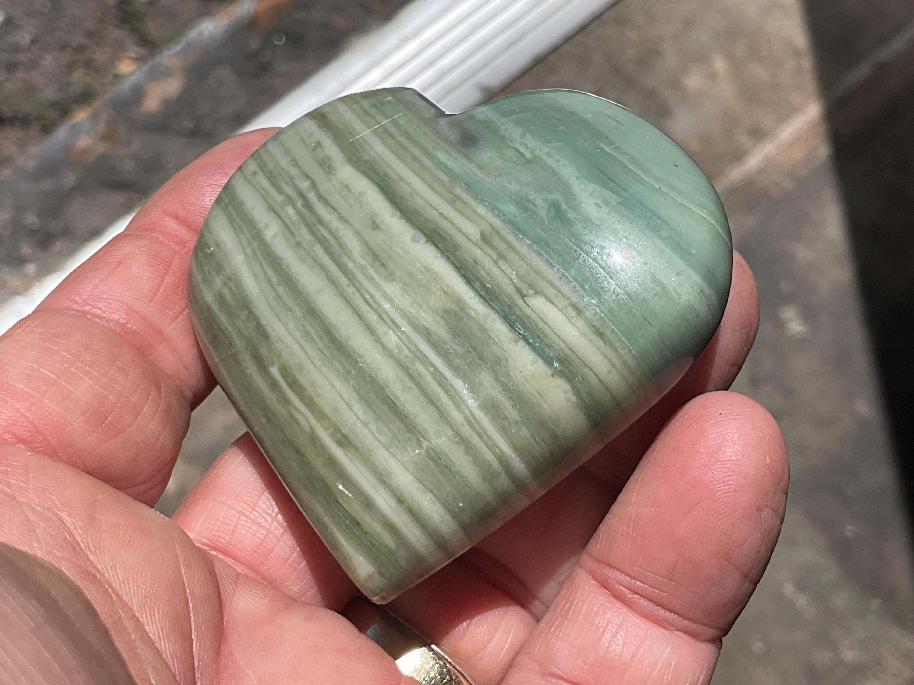 109g Jasper with Common Opal Heart C