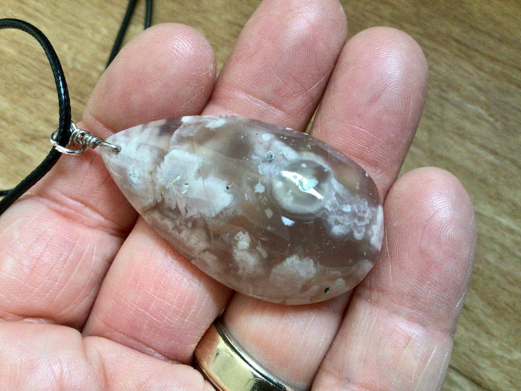 Flower Agate Pendant C