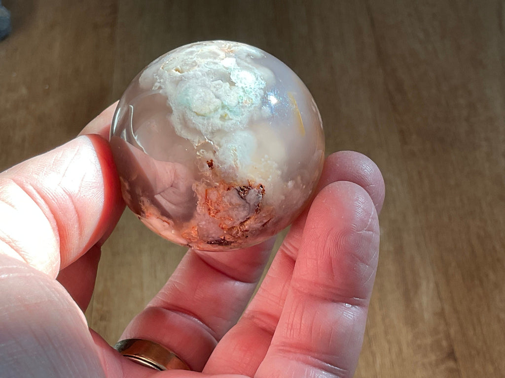 138g Flower Agate Sphere 2B