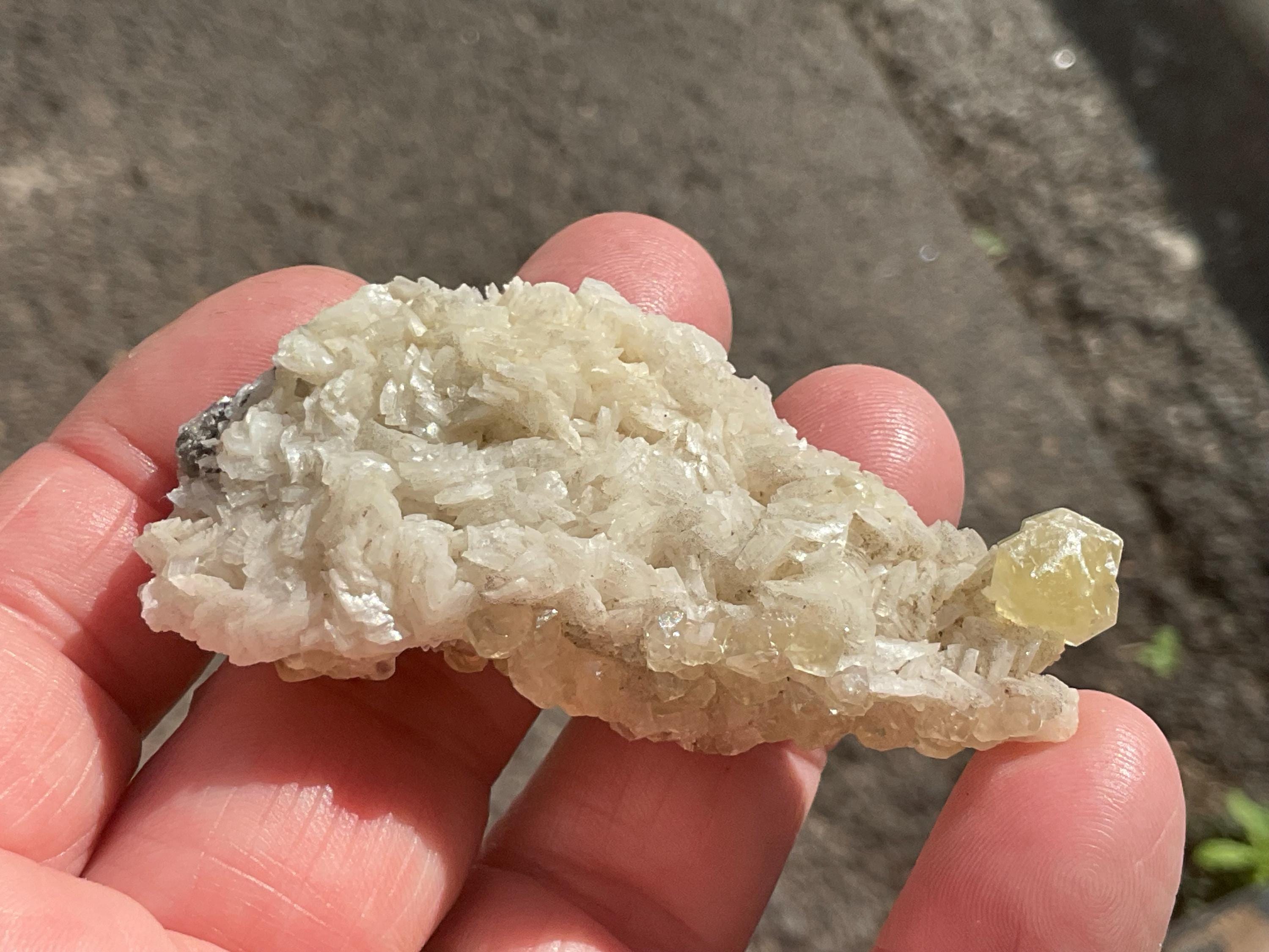 34g Multi Generational Calcite Specimen B from Hunan, China