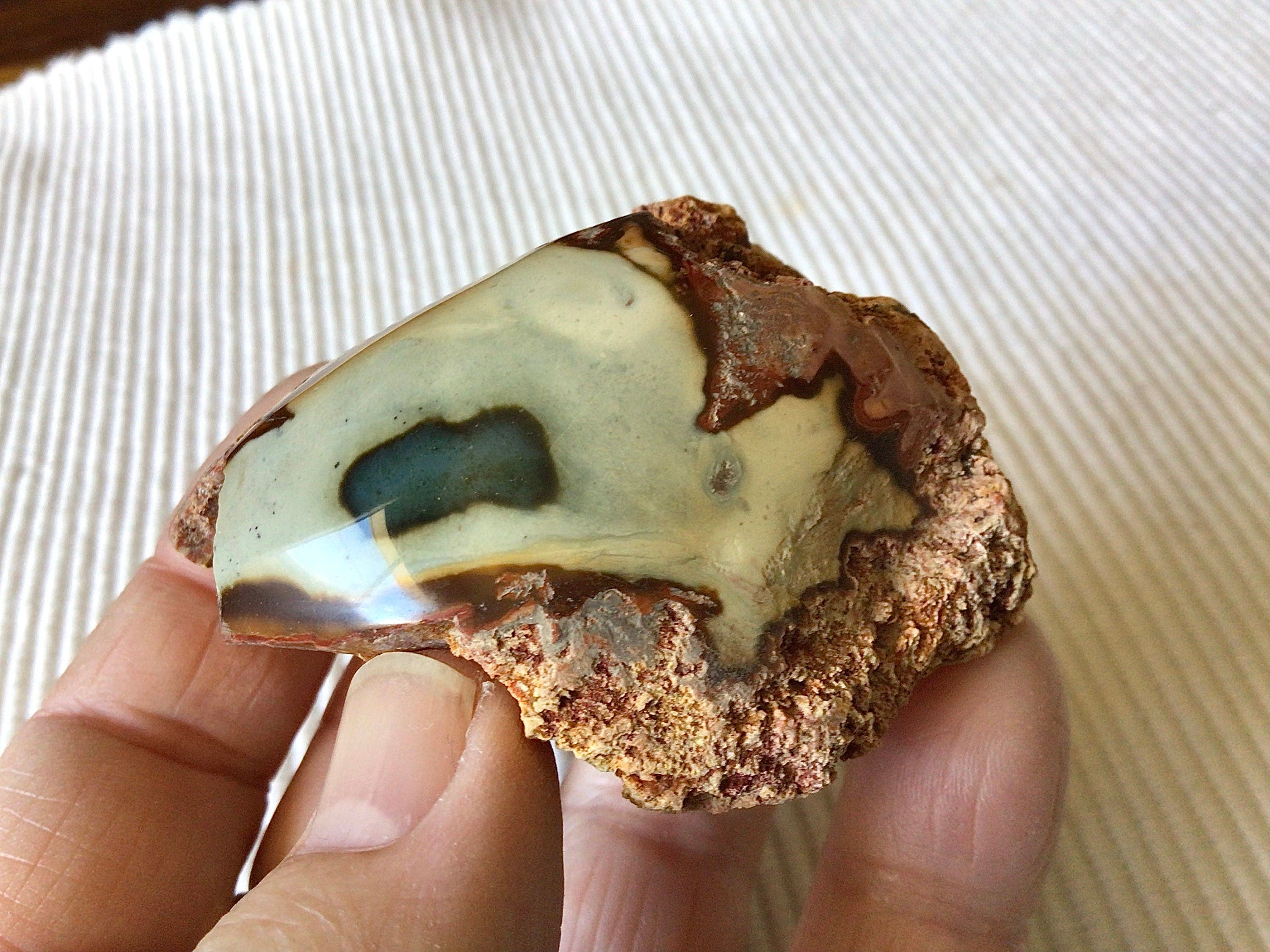 96g Polychrome Jasper One Side Polished 14B