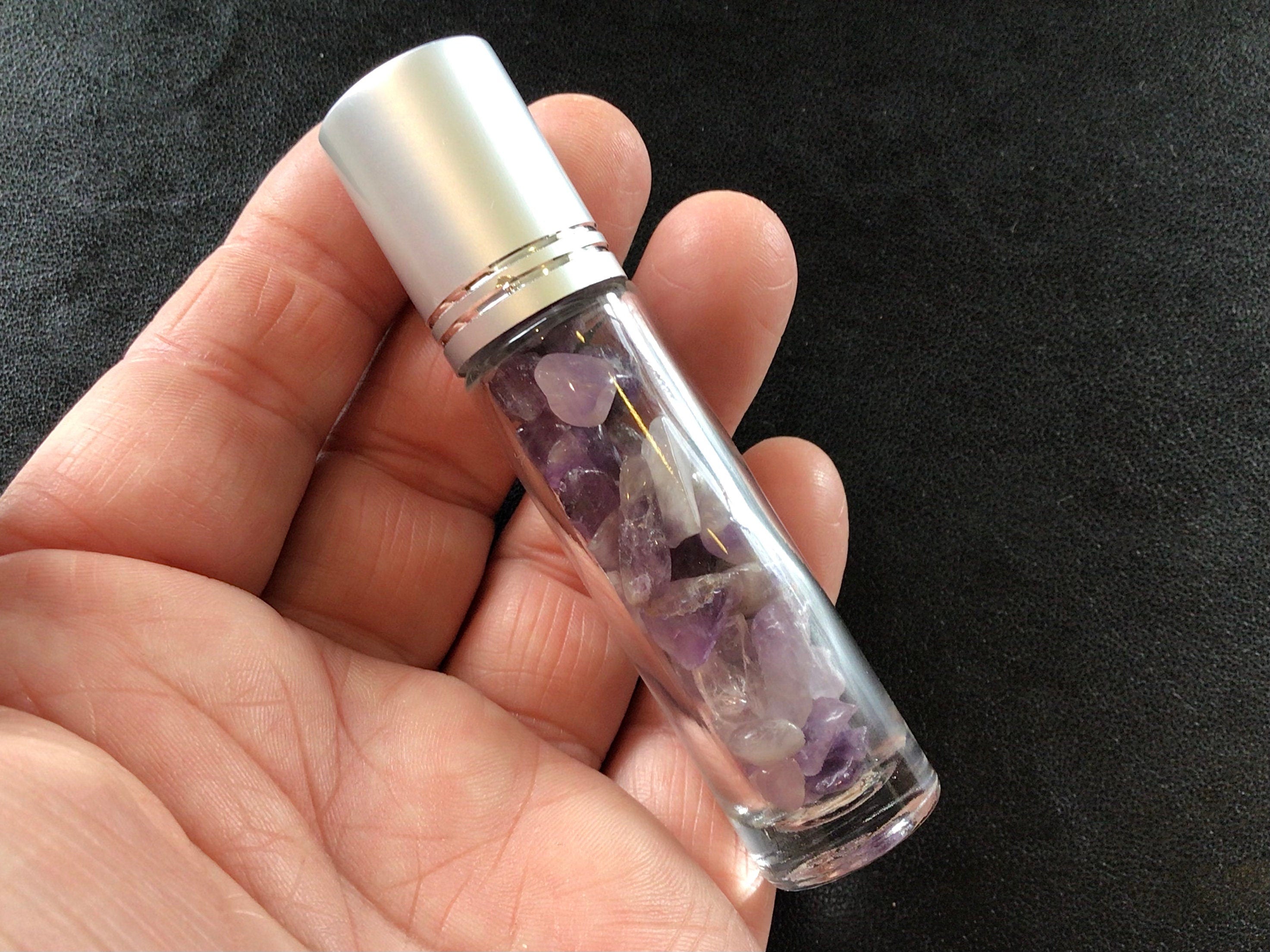 40g Amethyst Crystal Chip Roller Bottle