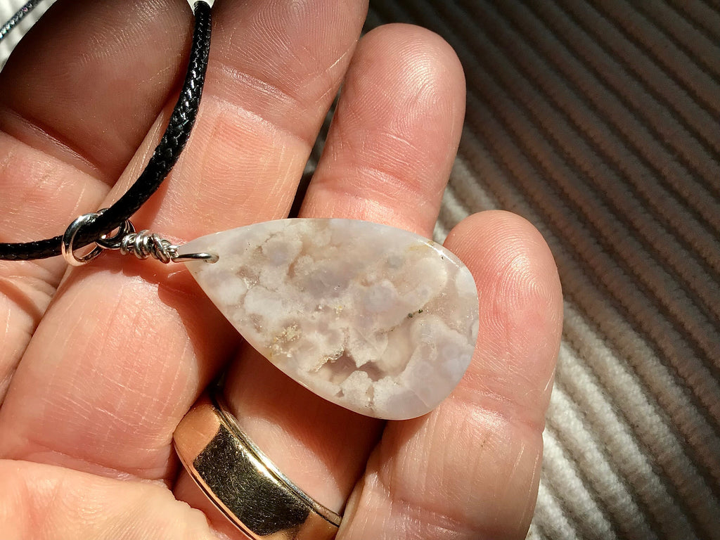 Flower Agate Pendant A