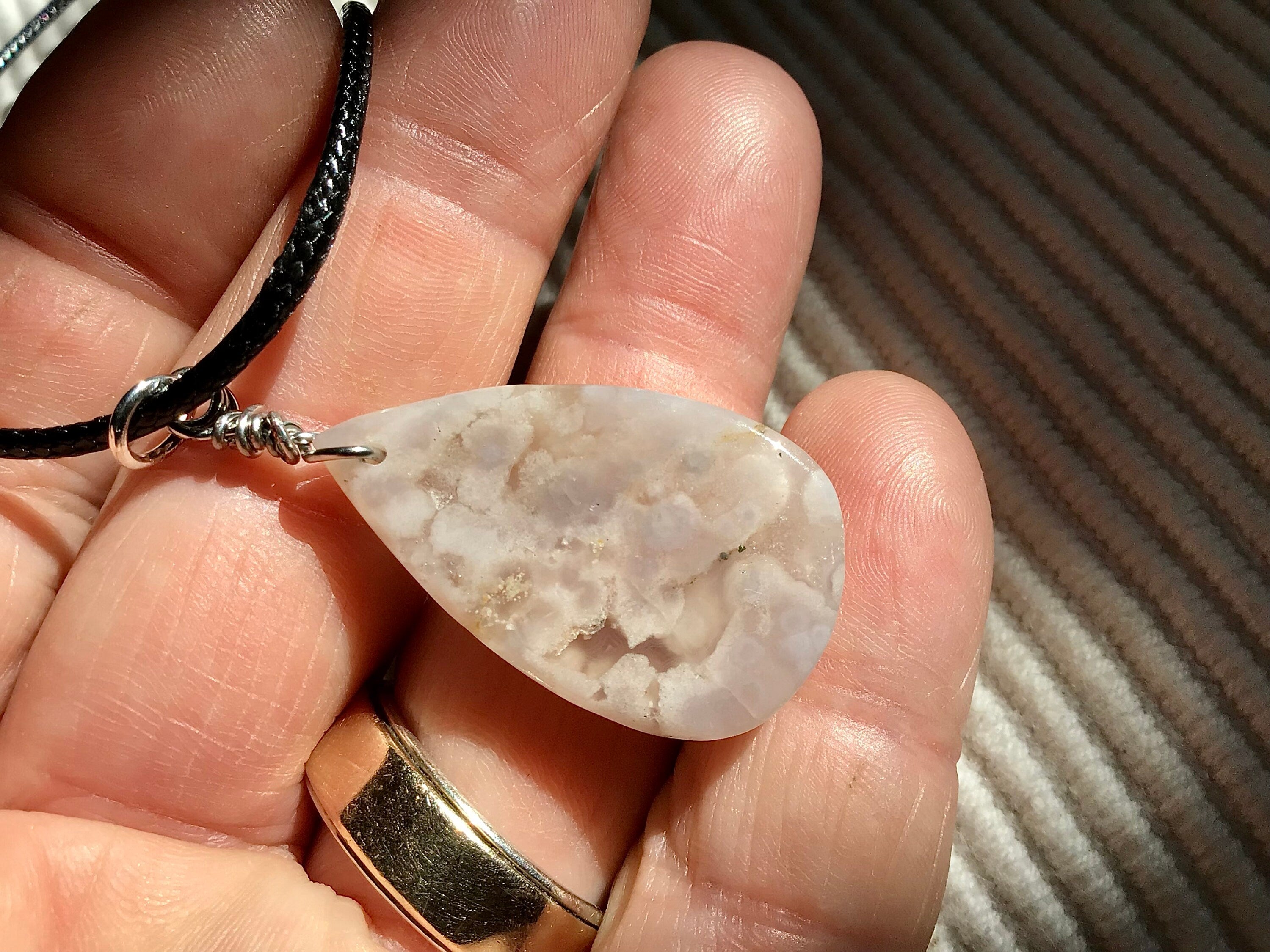 Flower Agate Pendant A