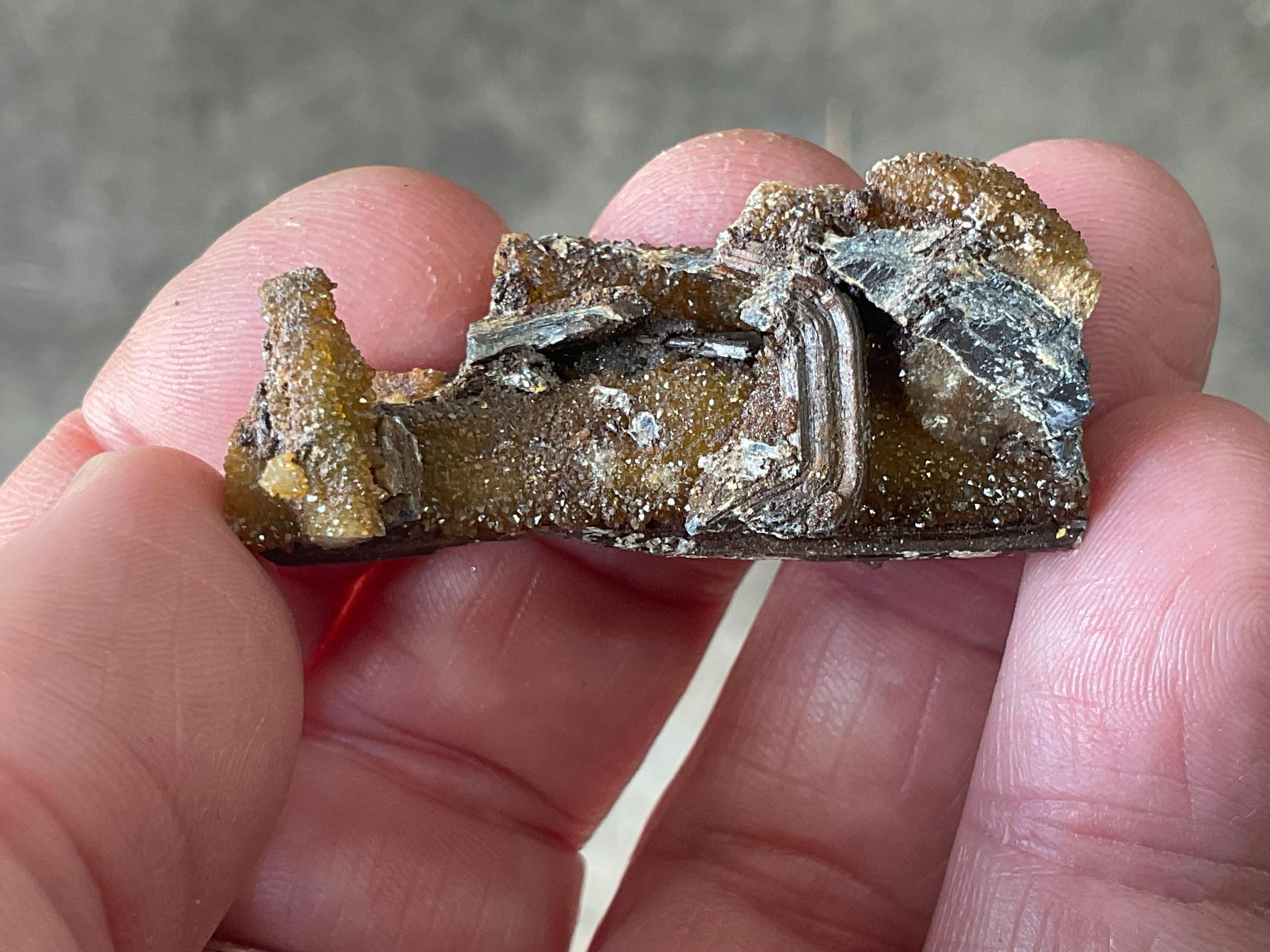 16g Stibiconite with Druzy Quartz Specimen 1B from Hunan, China