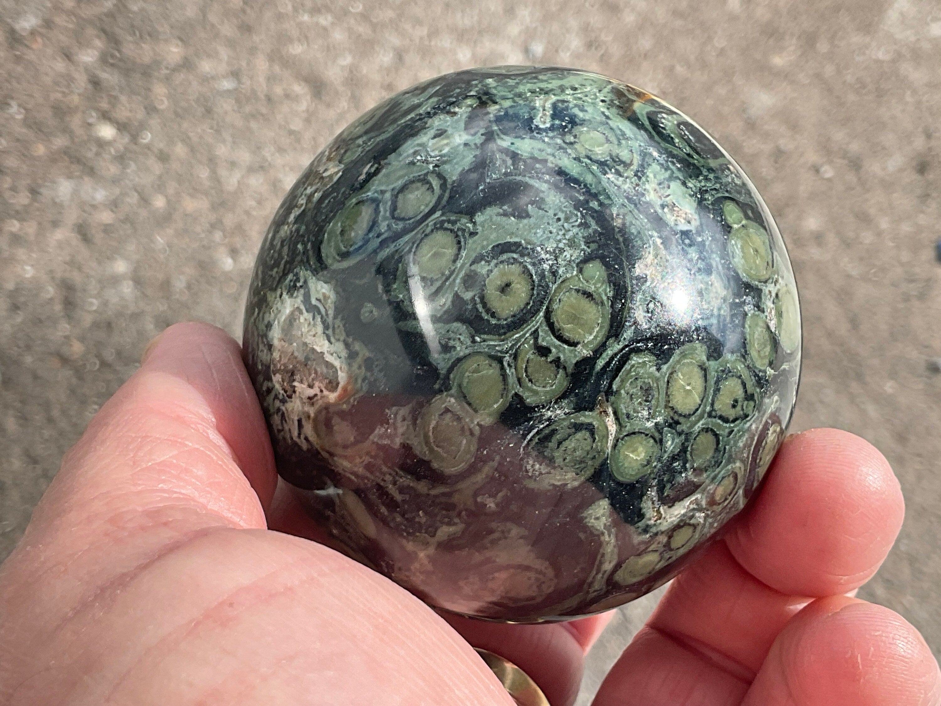 386g Kambaba Jasper Sphere 3B