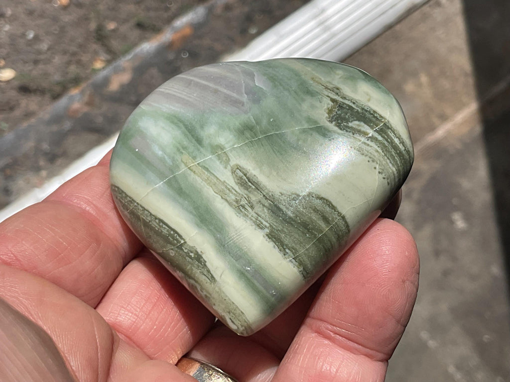 100g Jasper with Common Opal Heart B
