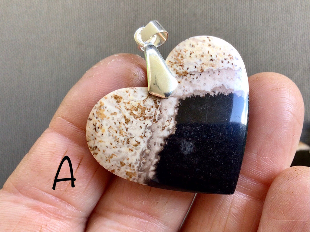 Indonesian Fossilised Palm Tree Pendants Group 5