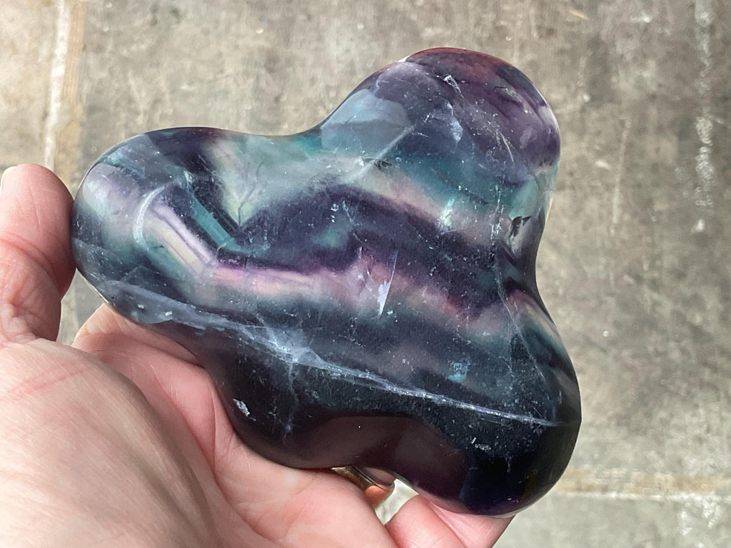 304g Rainbow Fluorite Freeform Bowl 2B