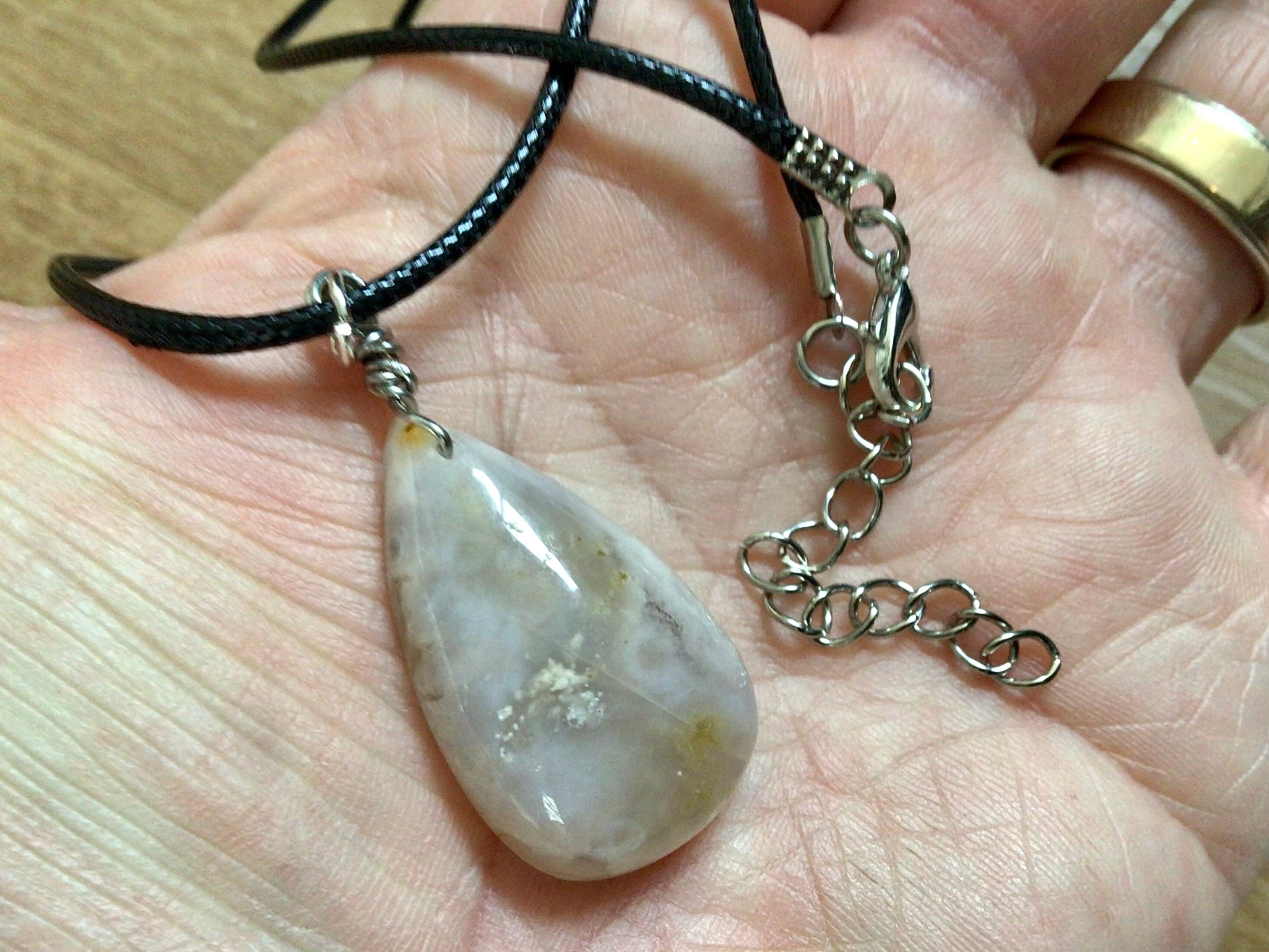 Flower Agate Pendant A