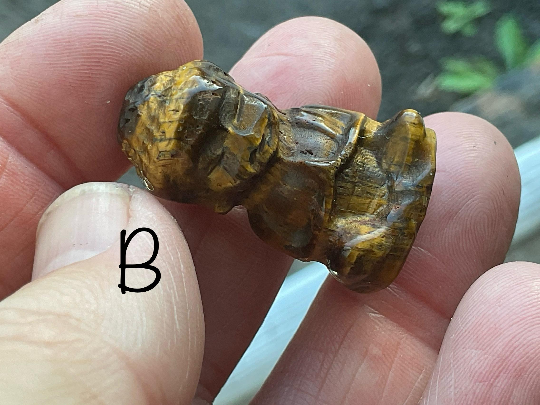 Small Tiger Eye Buddha Carvings