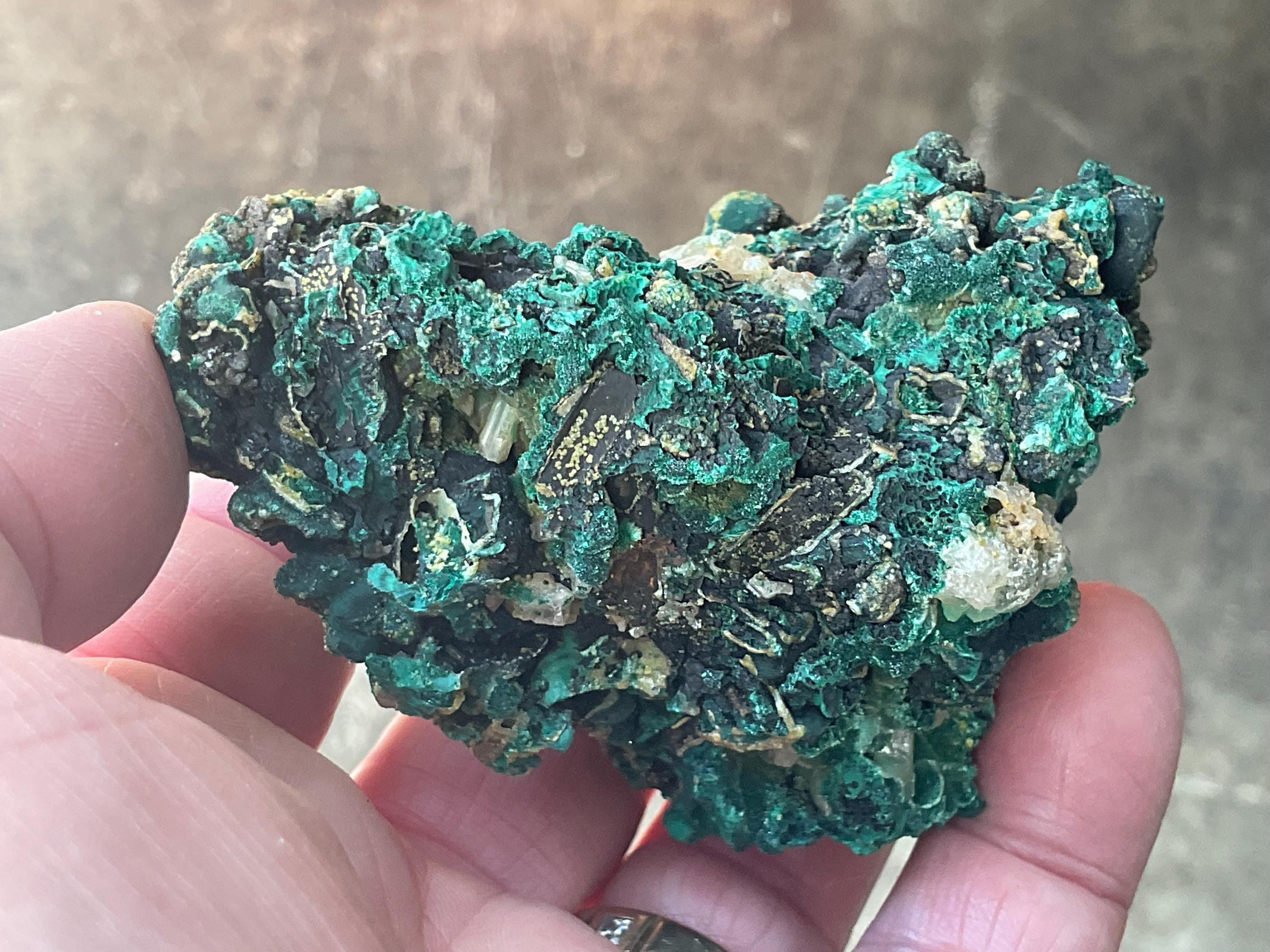 236g Australian Malachite, Cerussite and Pyromorphite Specimen 8C from Rum Jungle
