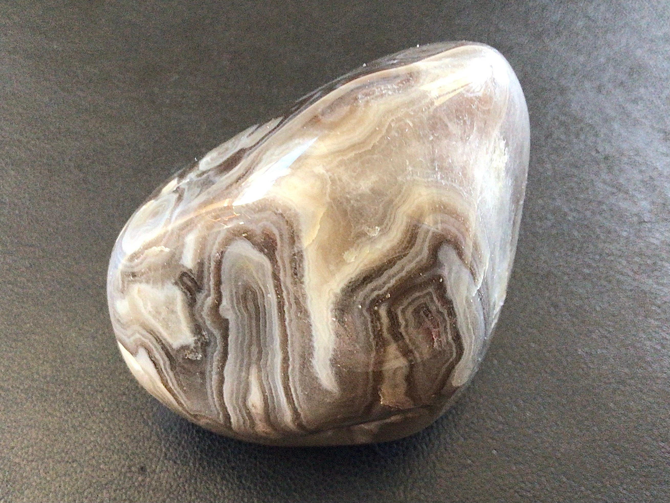 133g Large Crazy Lace Agate Palmstone 2A