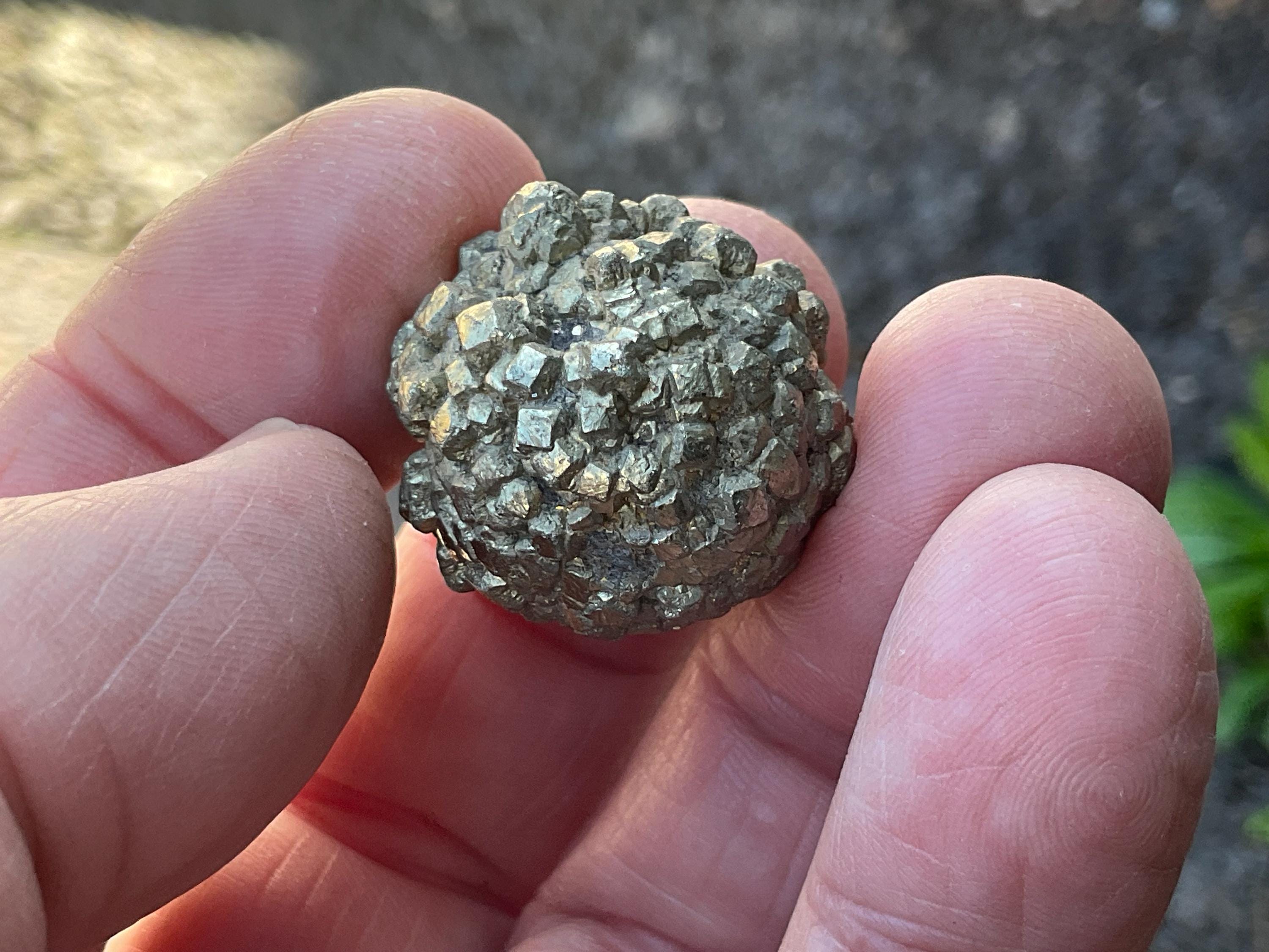 24g Natural Indonesian Pyrite after Marcasite Nodule 1A