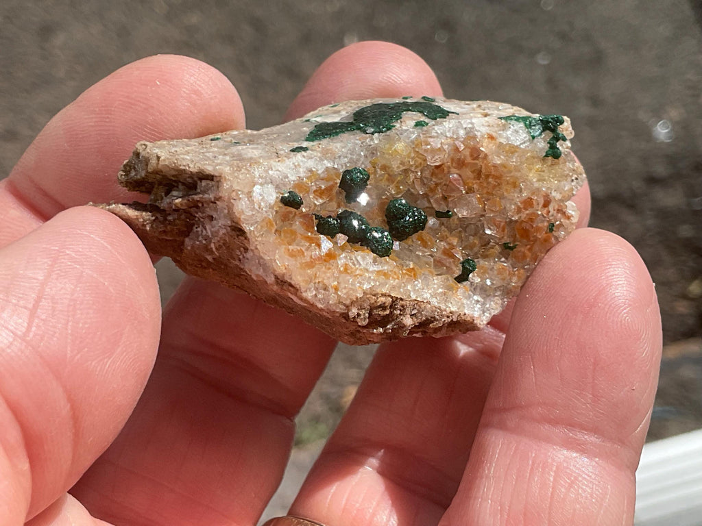24g Botryoidal Malachite on Quartz Specimen C