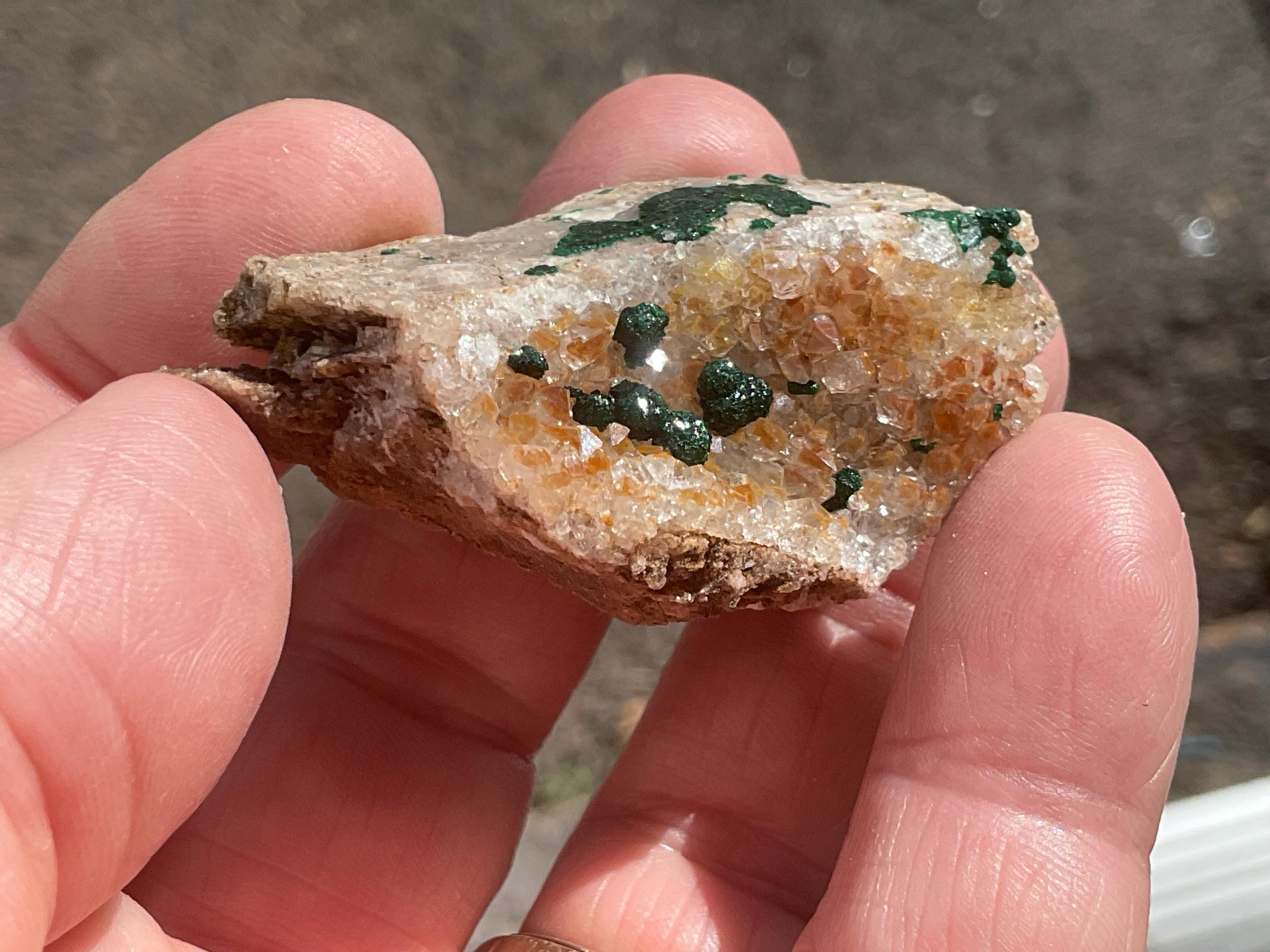 24g Botryoidal Malachite on Quartz Specimen C