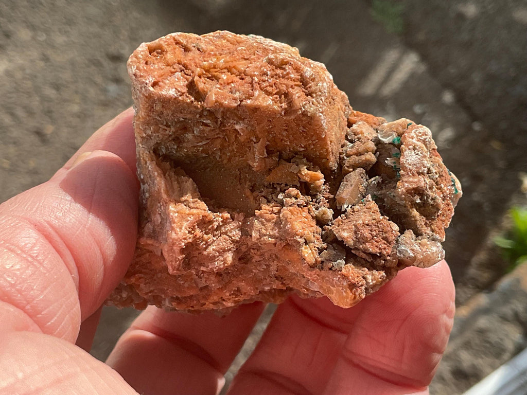 194g Malachite and Selenite on Dolomite Matrix Specimen 1A from Morocco
