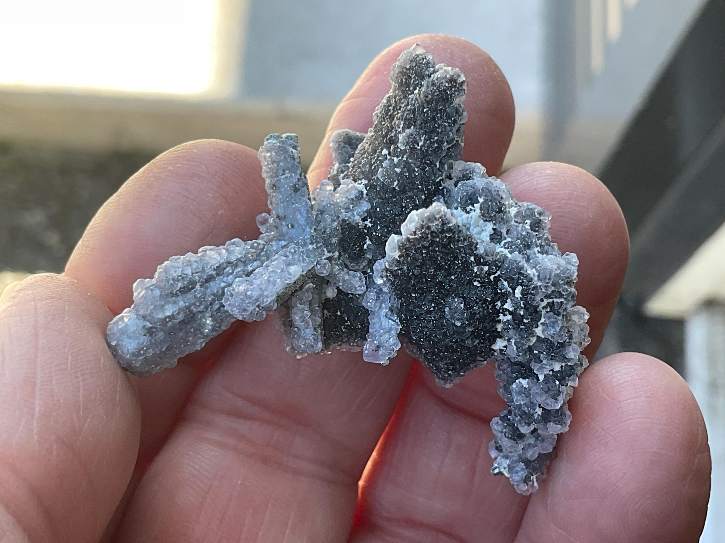 14g Fluorite on Stibnite Specimen 2A from Jiangxi, China