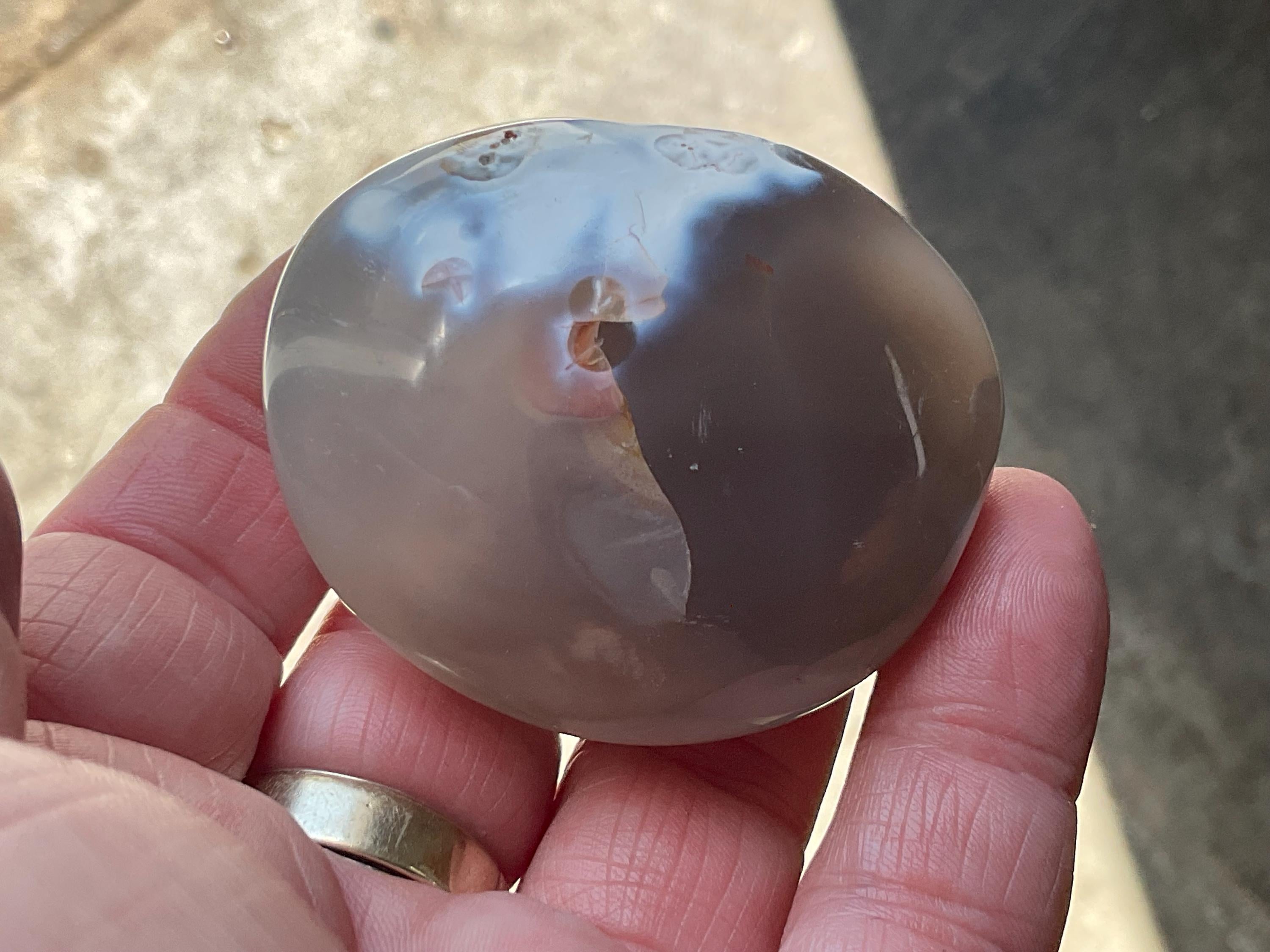 102g Orca Agate Palmstone 9B