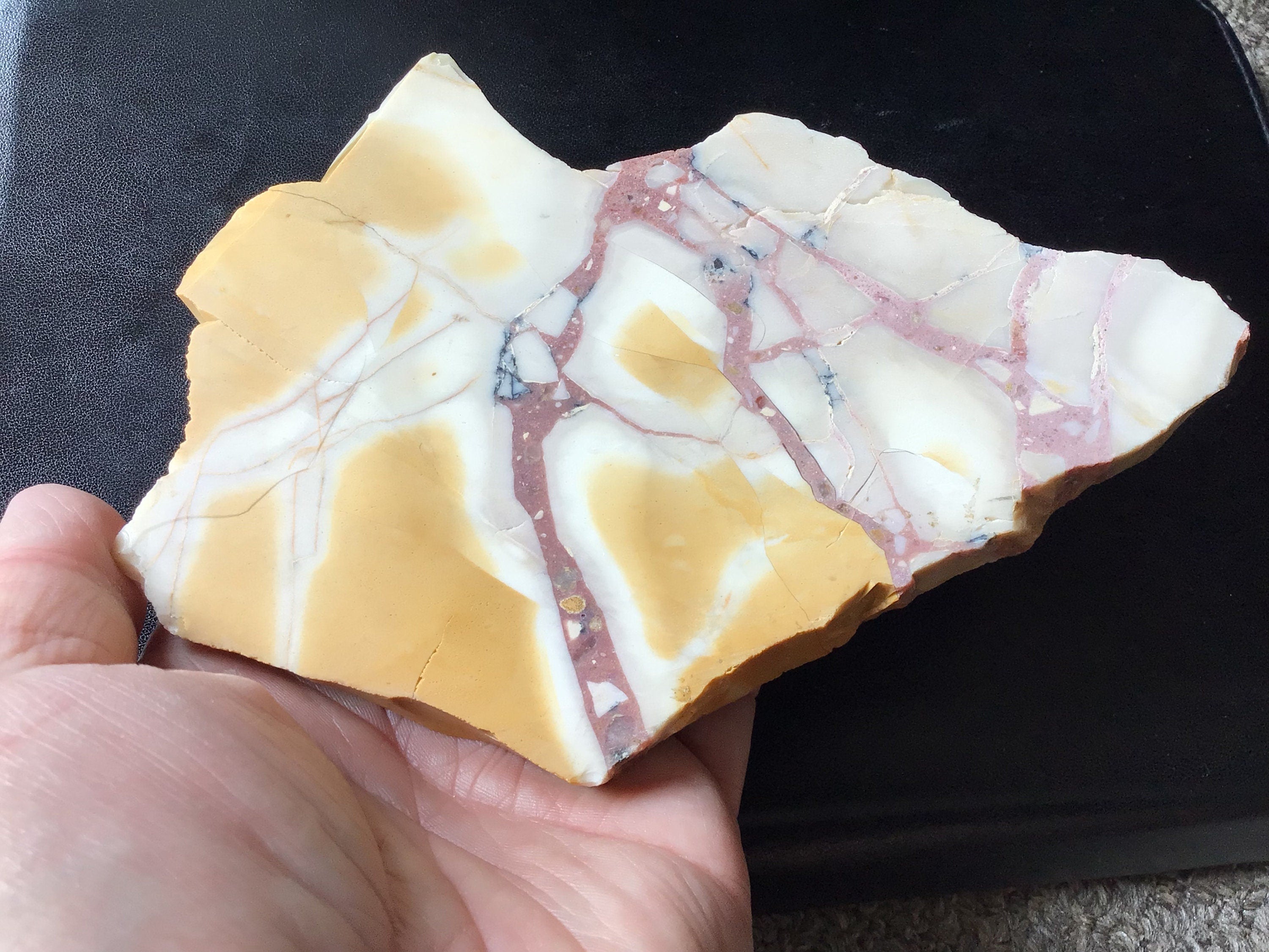 182g Polished Brecciated Mookaite Slab 5C