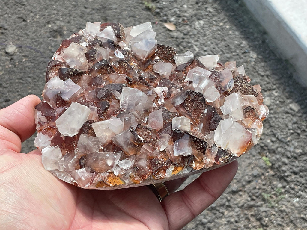680g Multi Generational Calcite with Hematite from Hubei, China