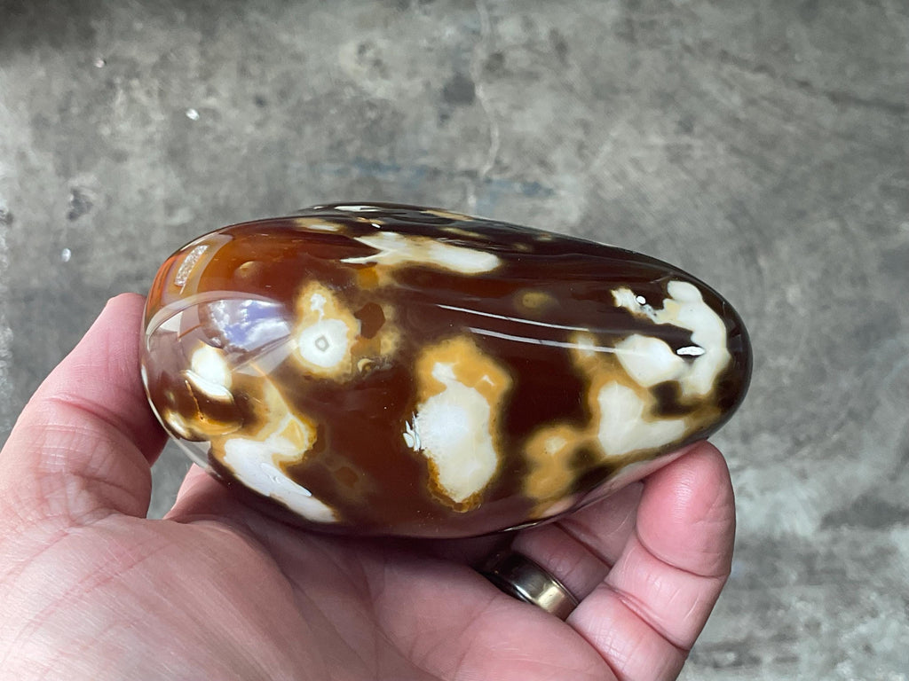 646g Carnelian Orca Agate Freeform 9A