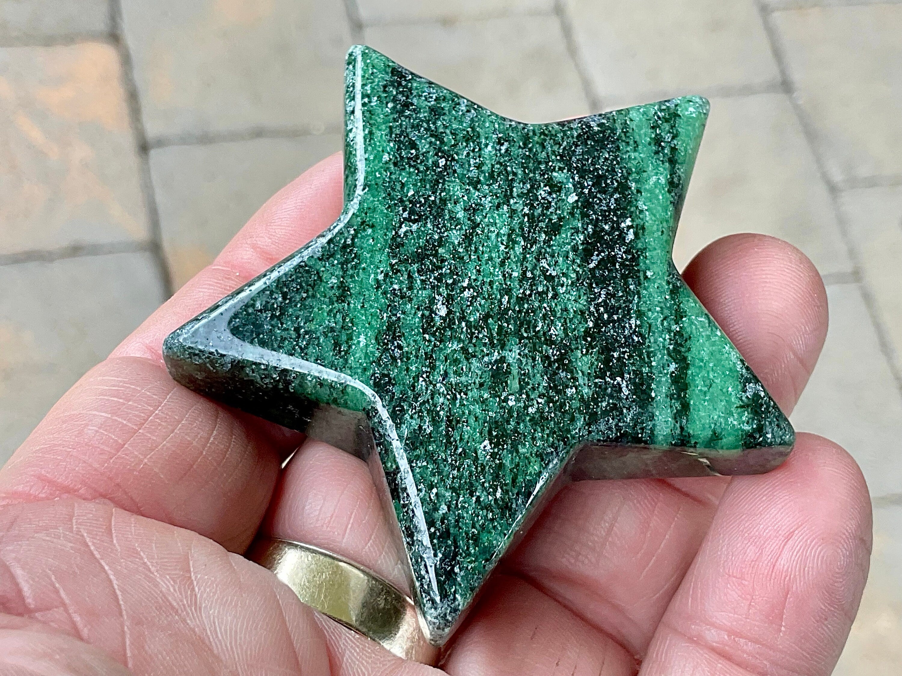 79g Ruby in Zoisite Polished Star 2B