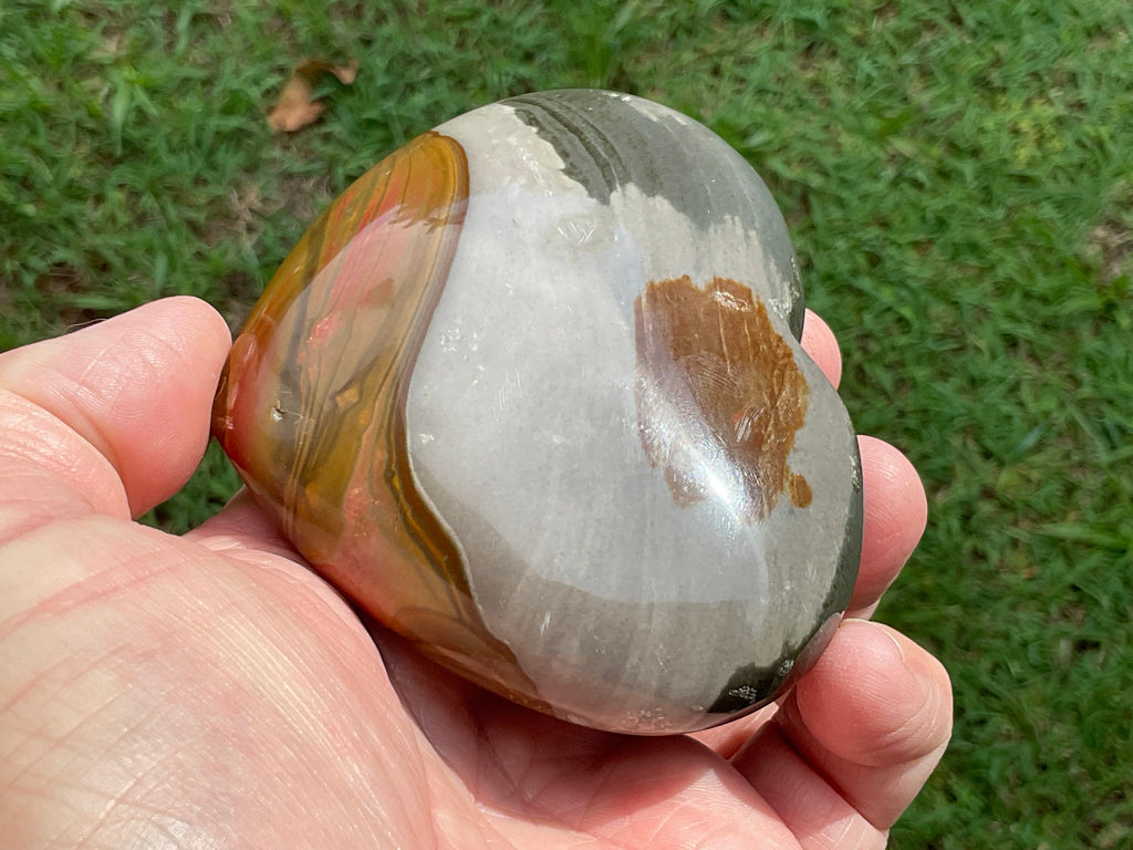 299g Polychrome Jasper Heart 1A