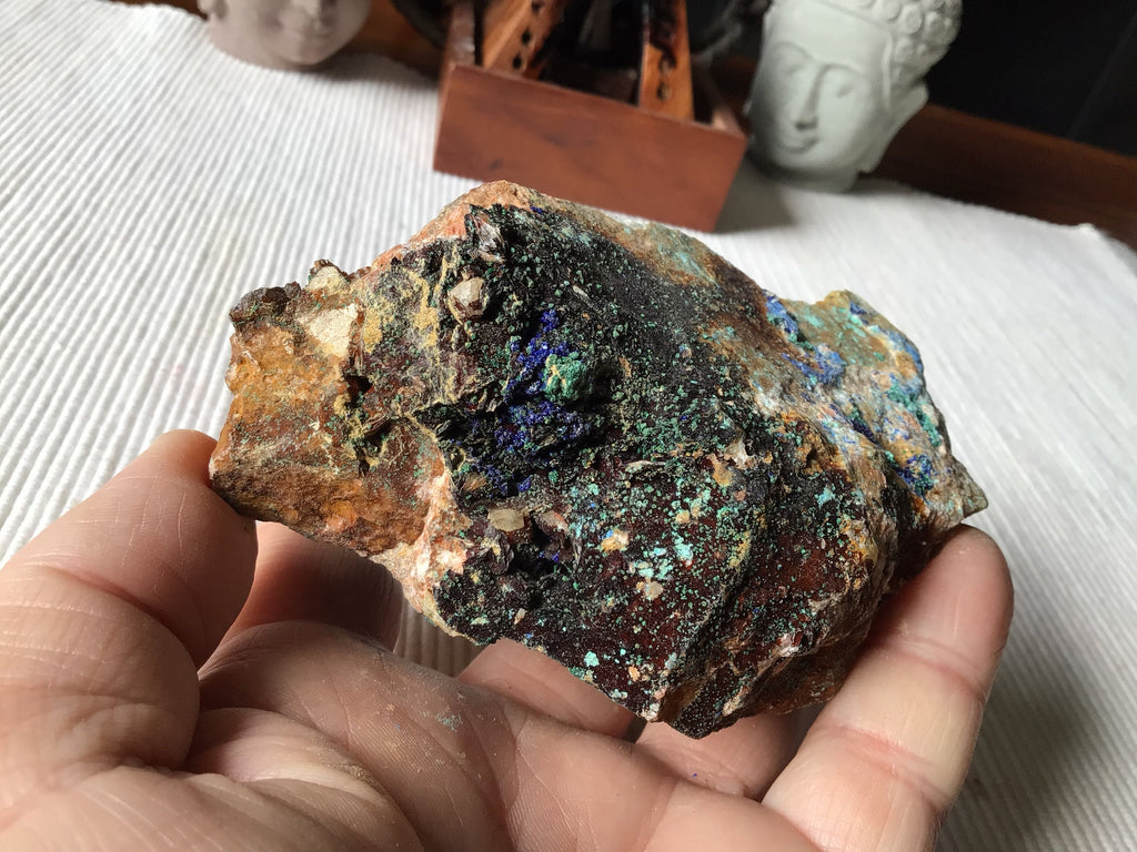 475g Azurite with Malachite Rough Piece E
