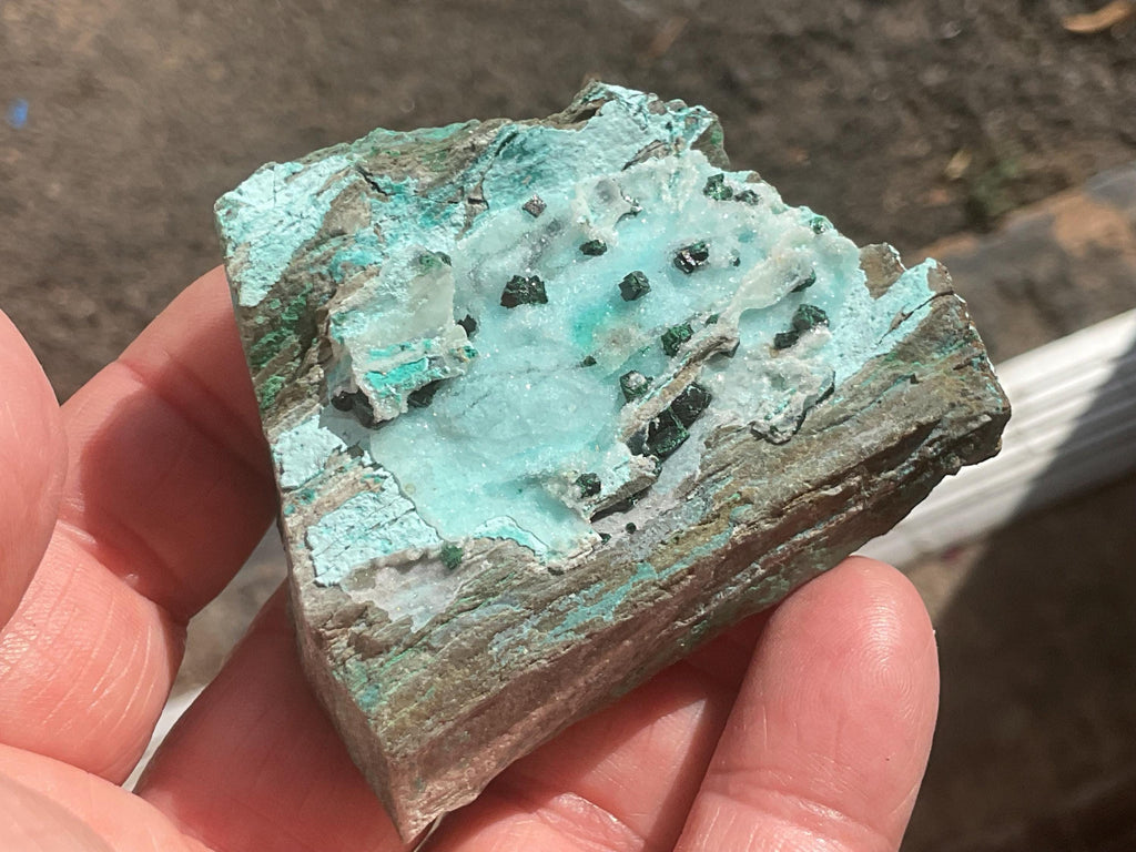 98g Libethenite, Malachite and Druzy Quartz Specimen B