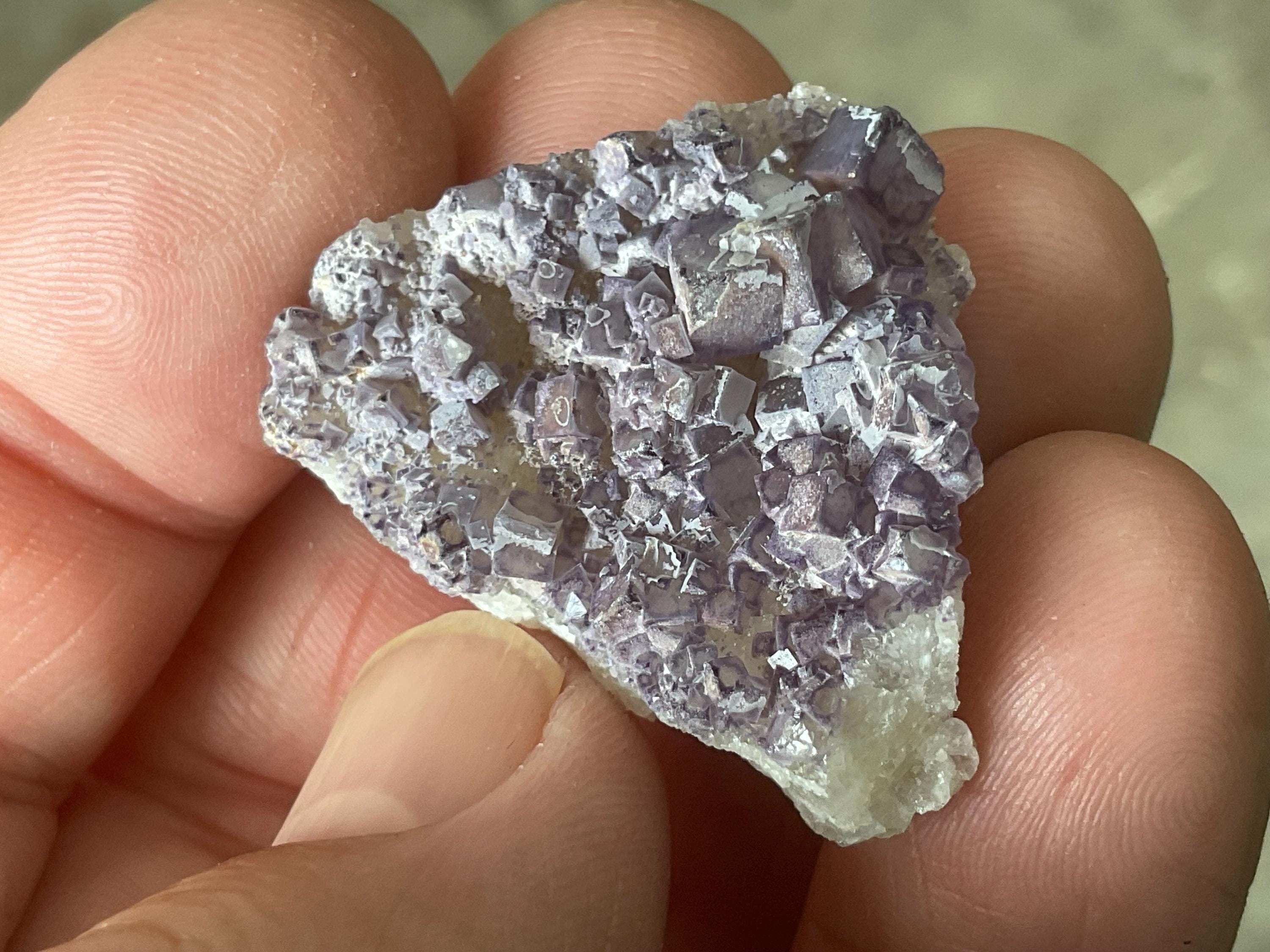 10g Lavender “QR Code” Fluorite Specimen 1B