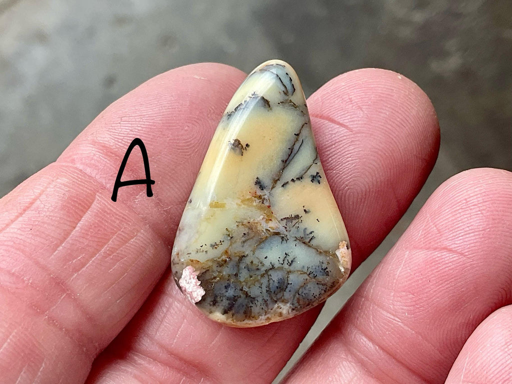 Yellow/Green Western Australian Dendritic Opalite Flat Stone Group