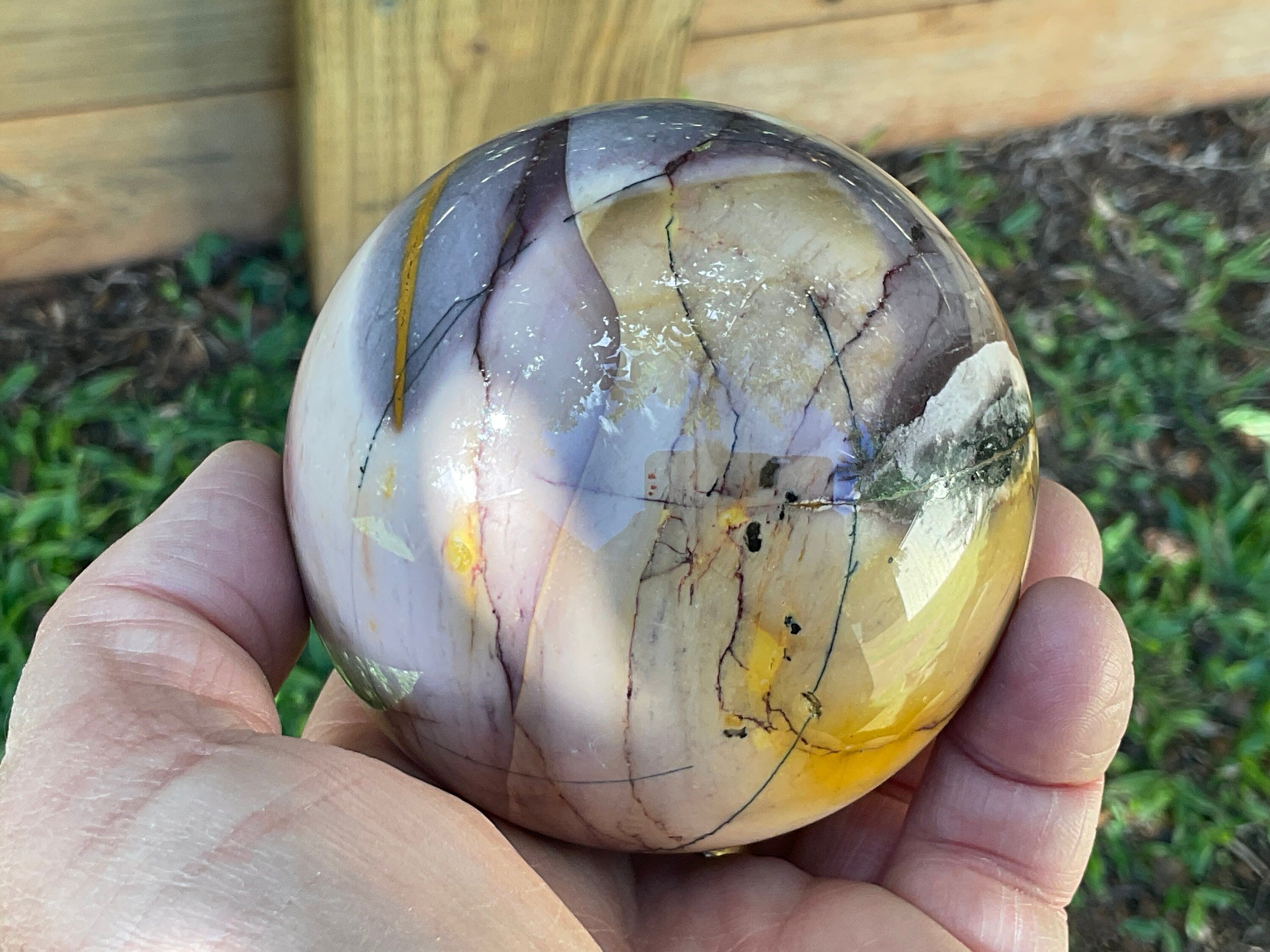 616g Mookaite Jasper Sphere 4C