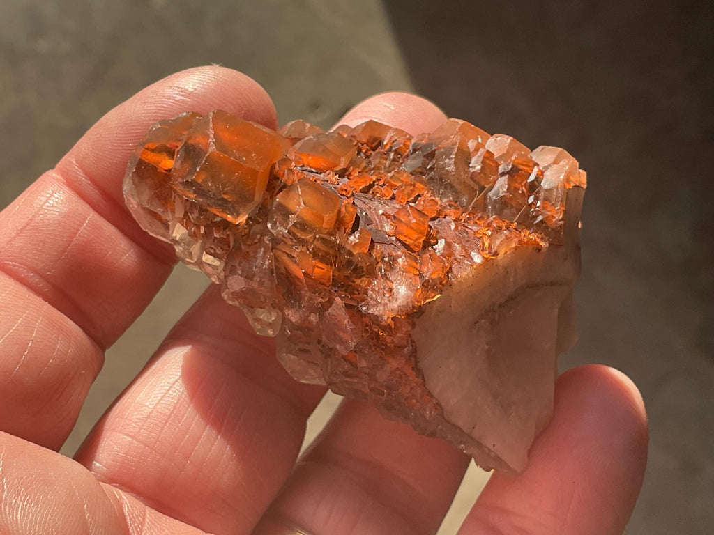 72g “Red Pagoda” Calcite Specimen 8B from Hubei, China