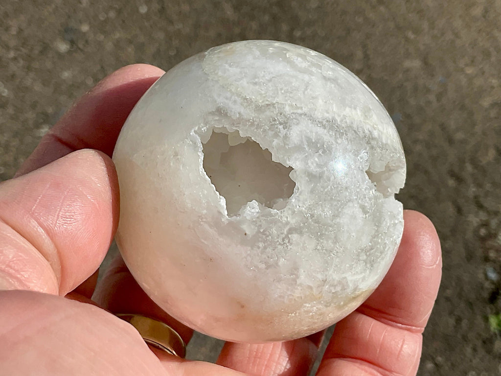 186g Clear Quartz Polished Hollow Sphere A