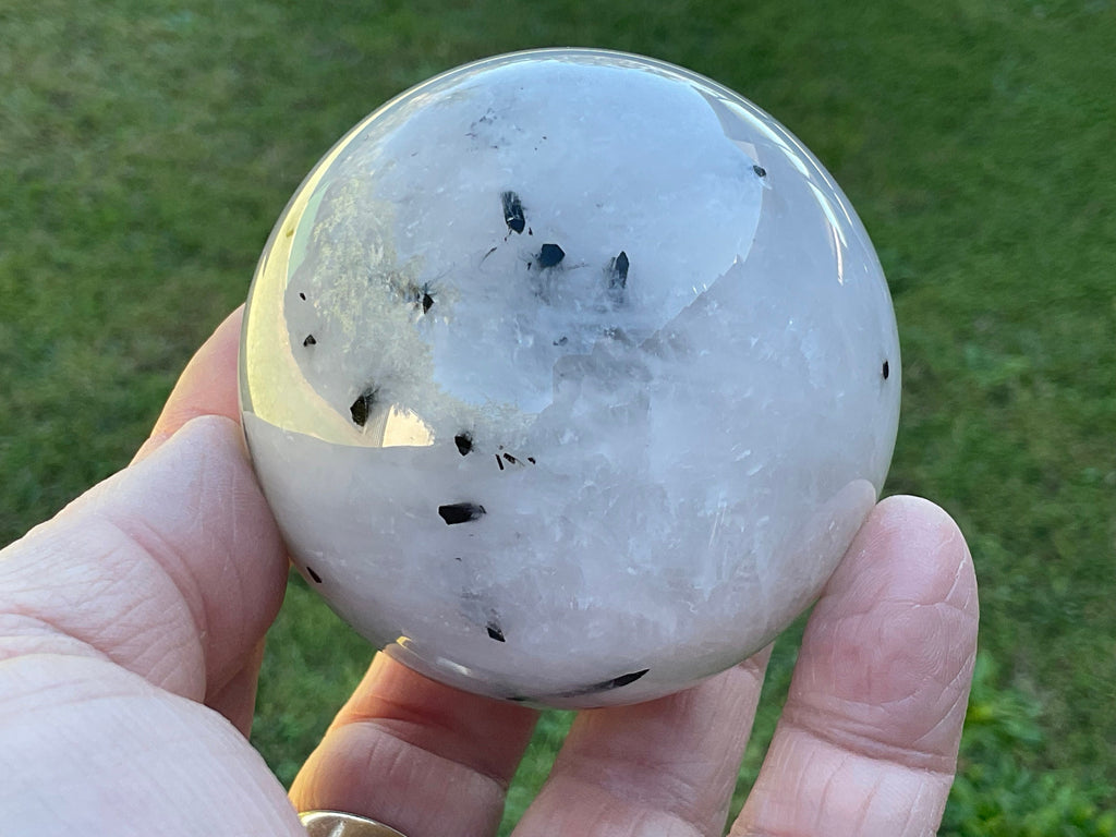 390g Tourmalated Quartz Sphere 2C