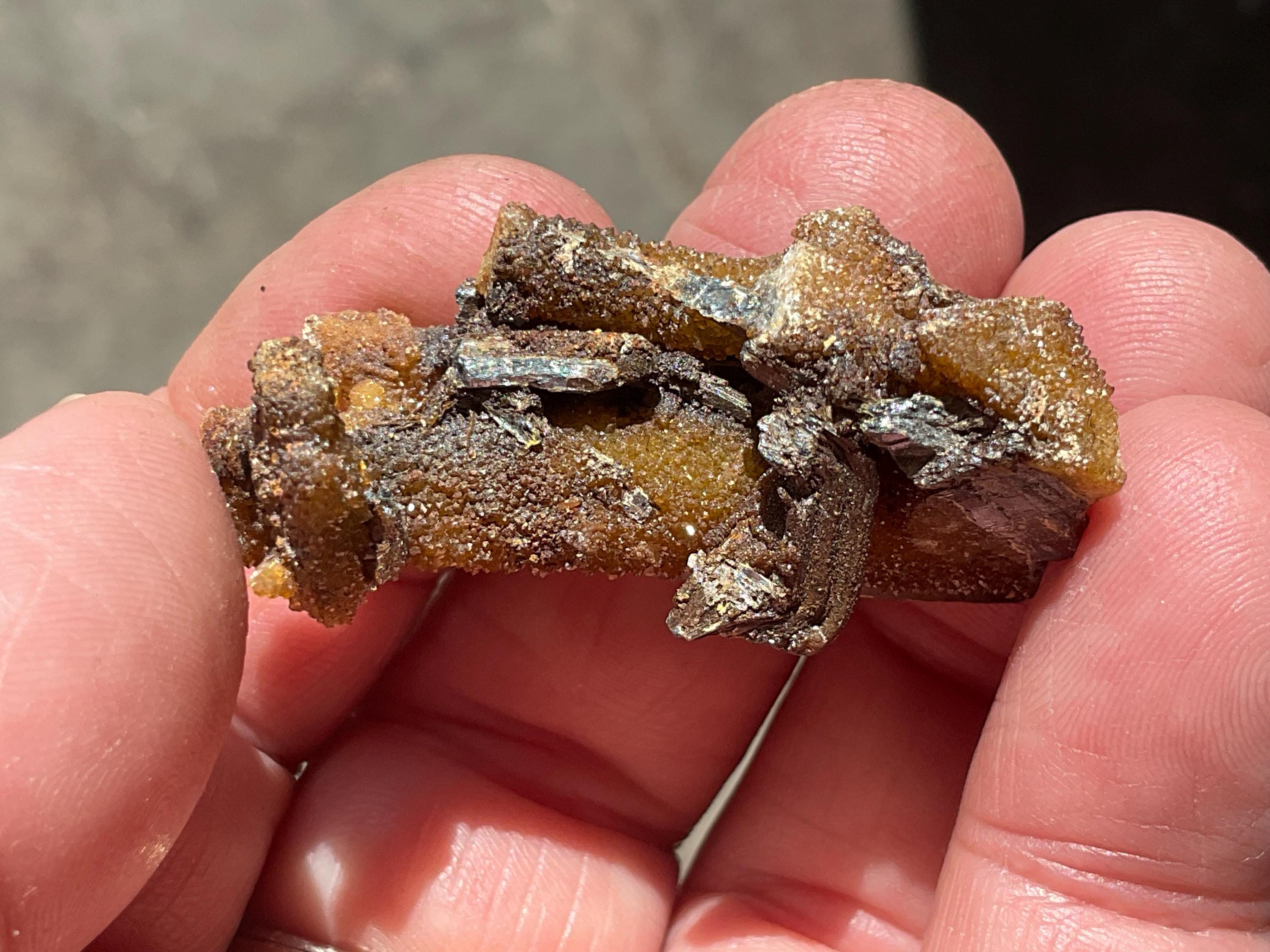 16g Stibiconite with Druzy Quartz Specimen 1B from Hunan, China