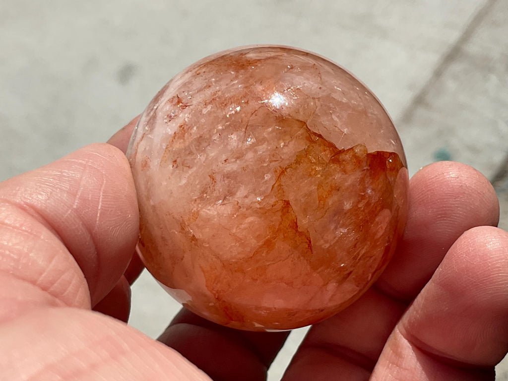 144g Fire Quartz (Hematite Quartz) Sphere 1B
