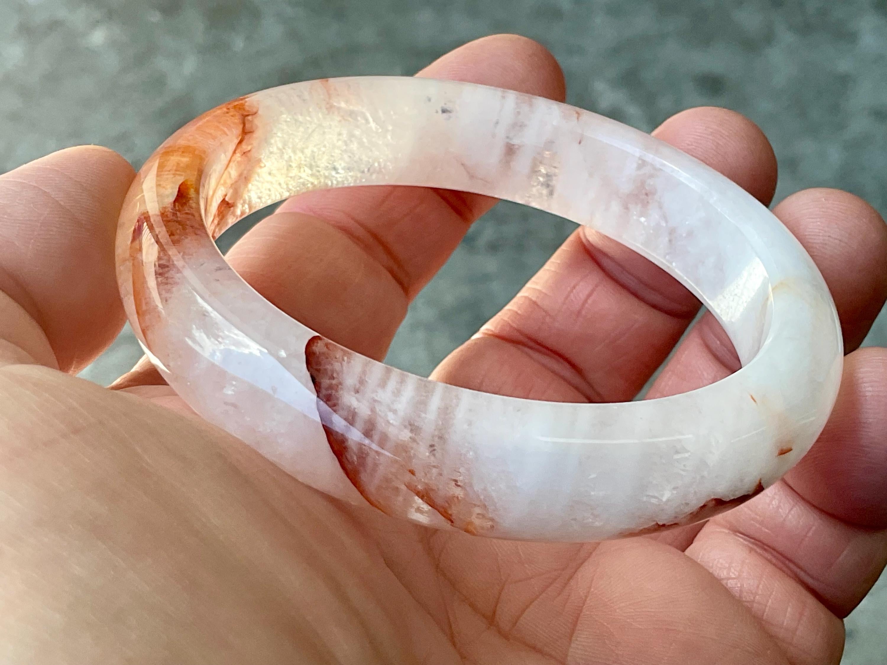 60mm Fire Quartz Solid Bangle 3B