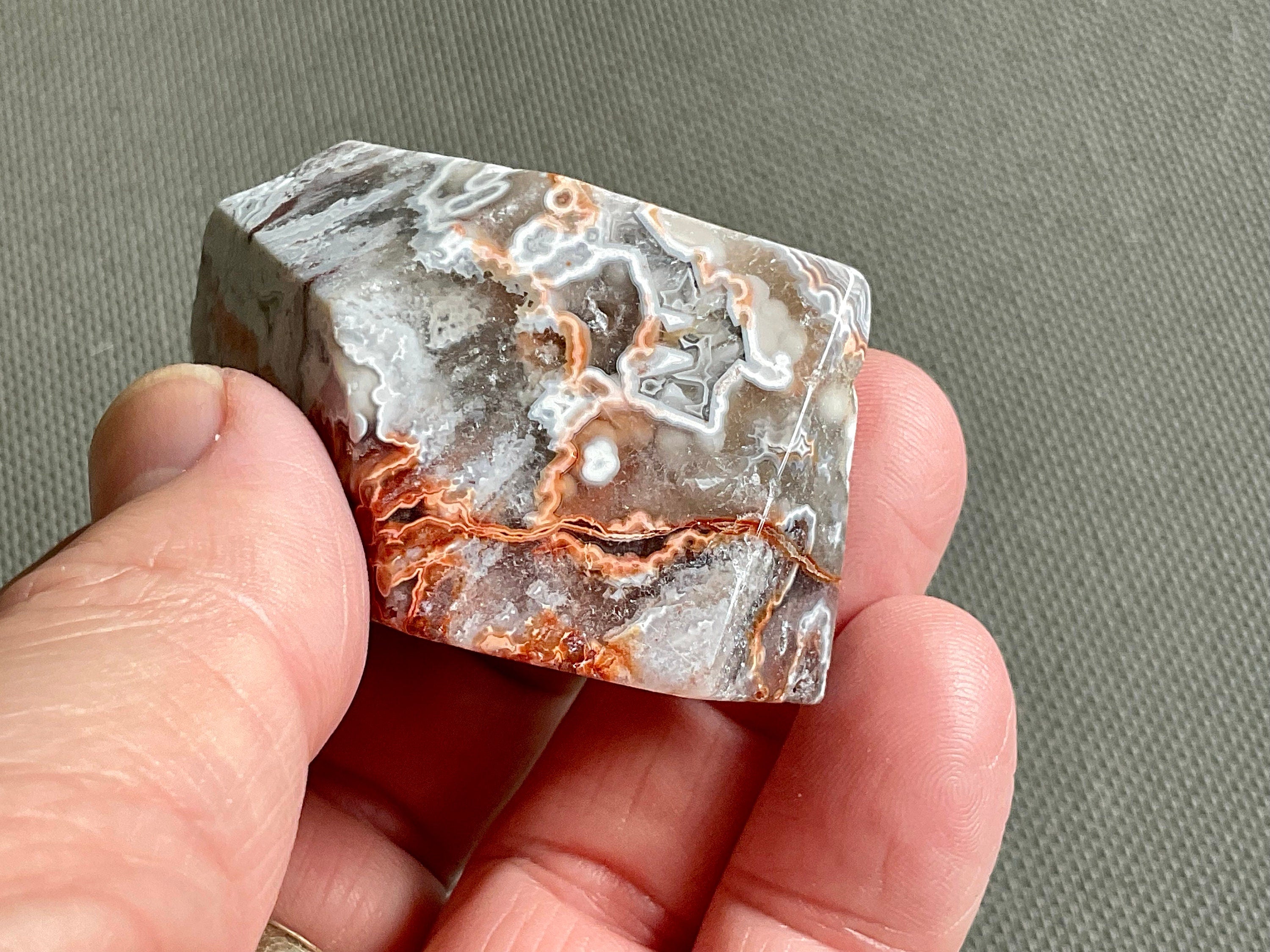 81g Mexican Crazy Lace Agate Freeform 5A