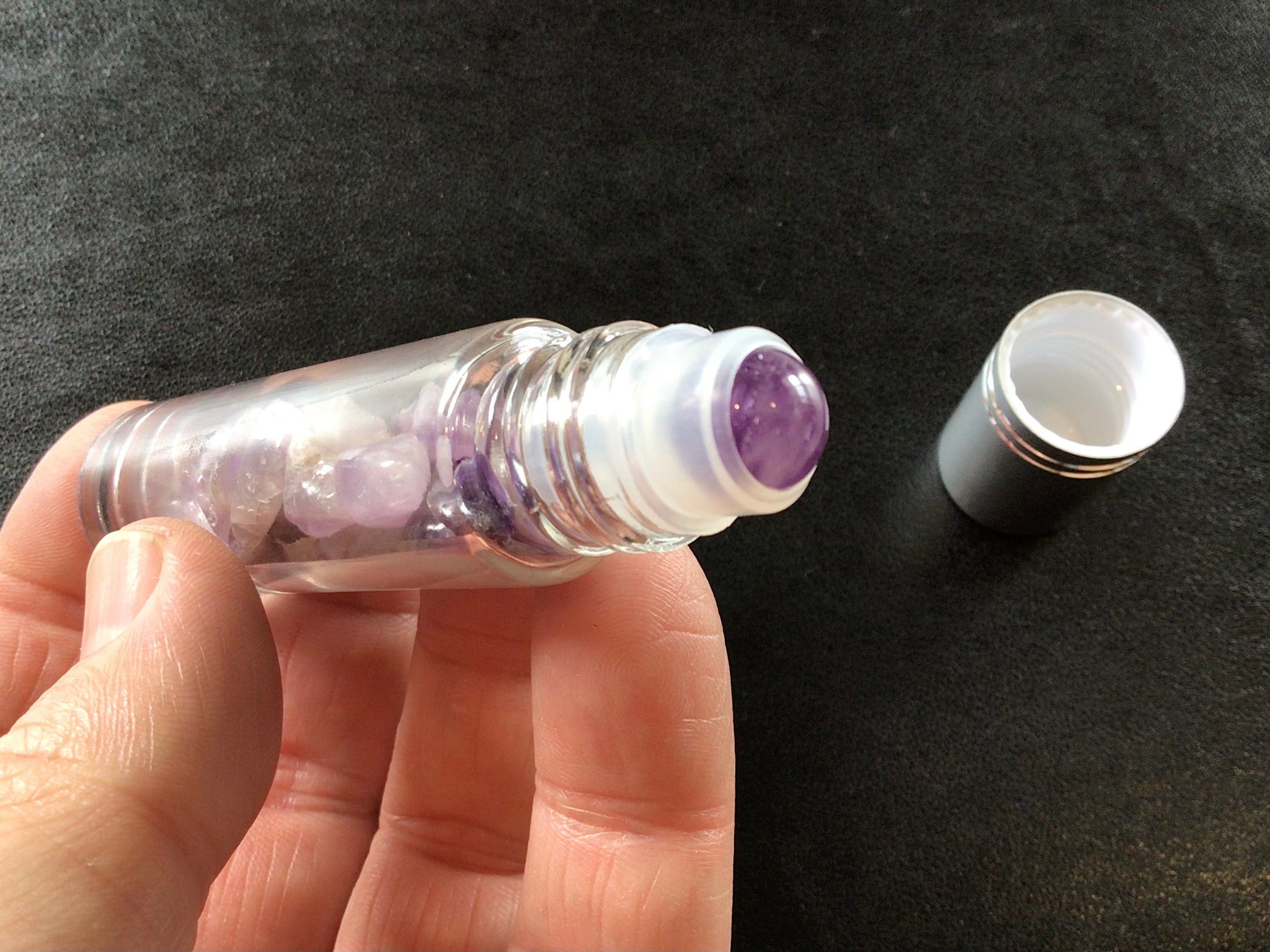 40g Amethyst Crystal Chip Roller Bottle