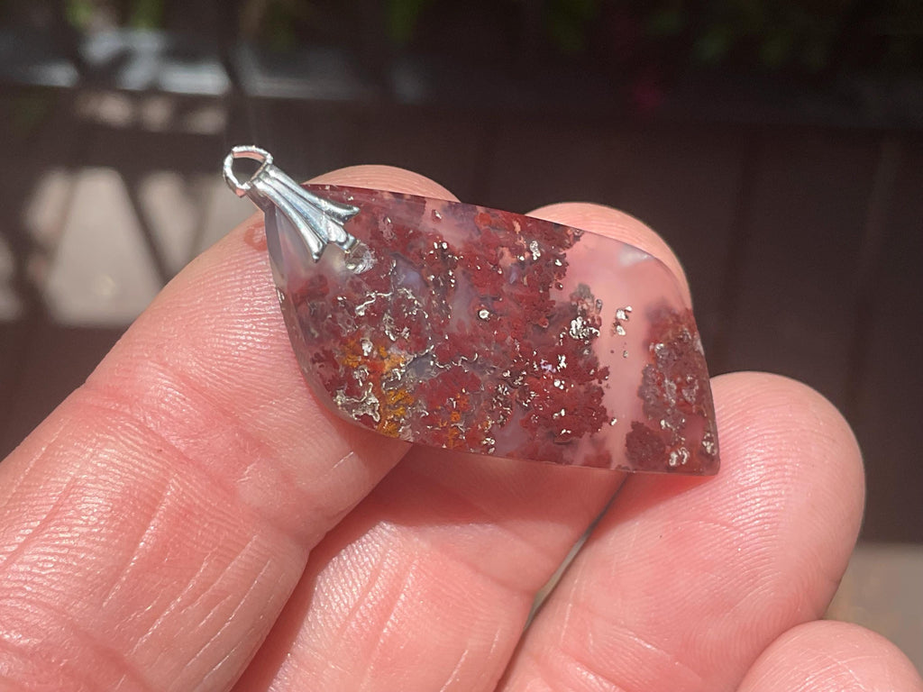 4g Moss Agate Pendant 1A