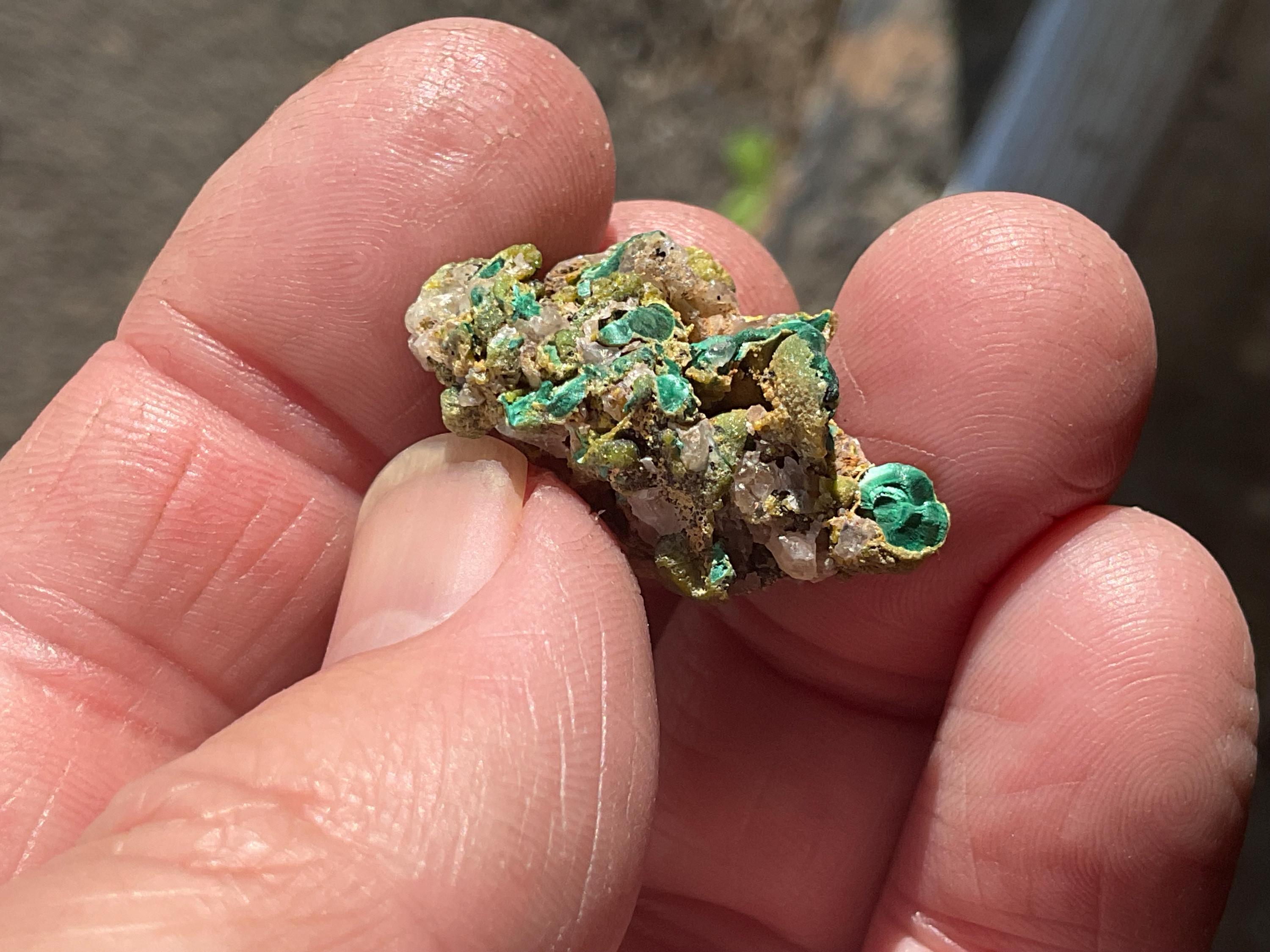 16g Australia Malachite, Cerussite and Pyromorphite Specimen 1A from Rum Jungle
