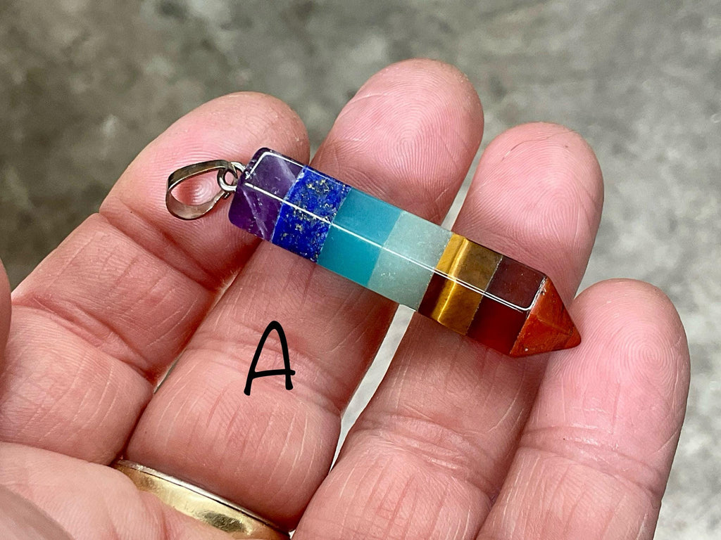 7 Chakra Stone Pendant A