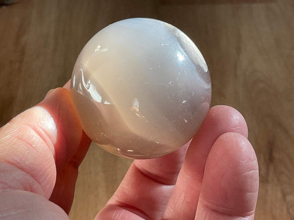 130g Flower Agate Sphere 3A
