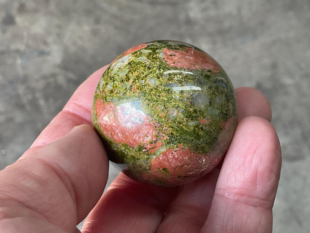 116g Unakite Sphere 3A