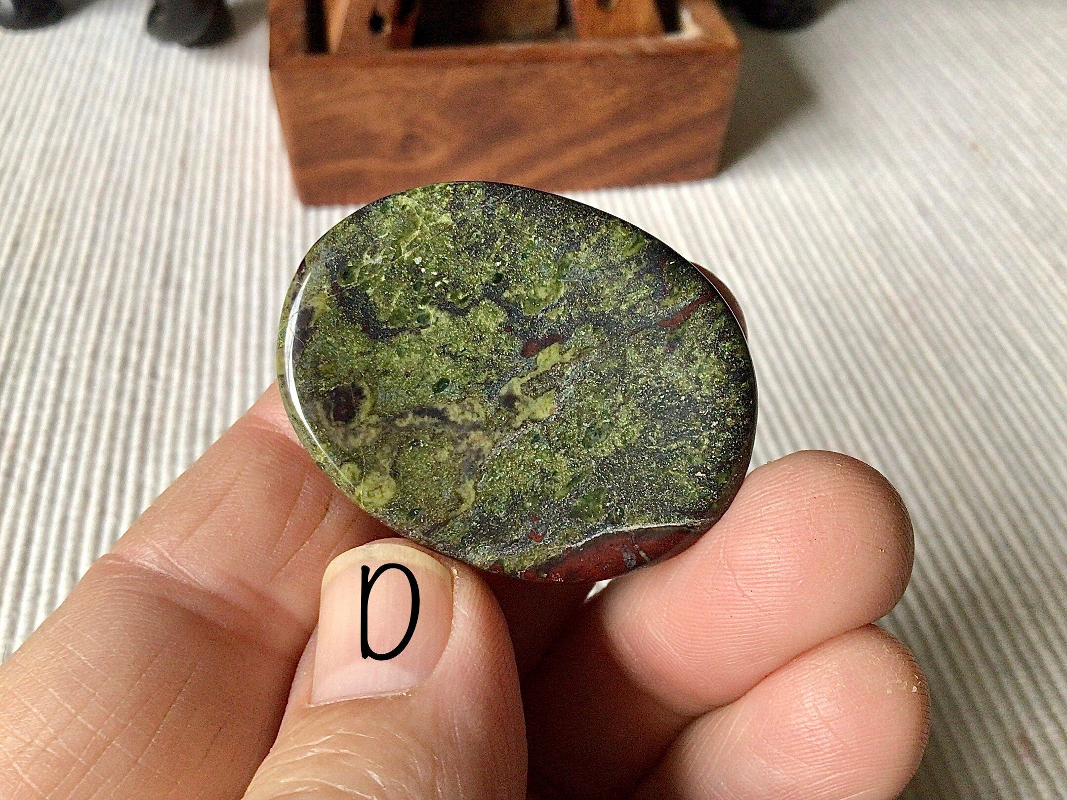 Dragon Blood Jasper Thumb Stone/Worry Stone Group 6