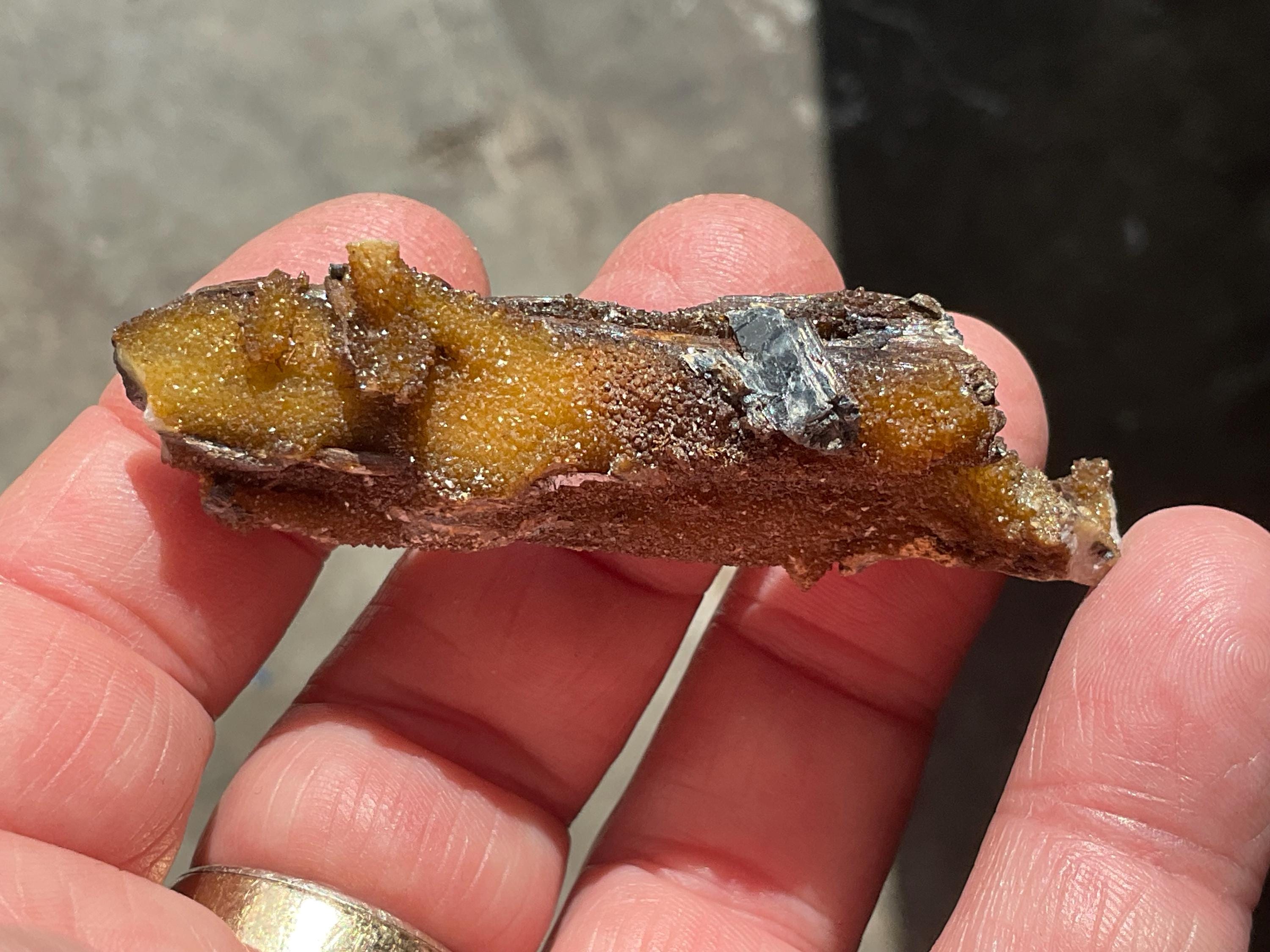 24g Stibiconite with Druzy Quartz Specimen 2A from Hunan, China
